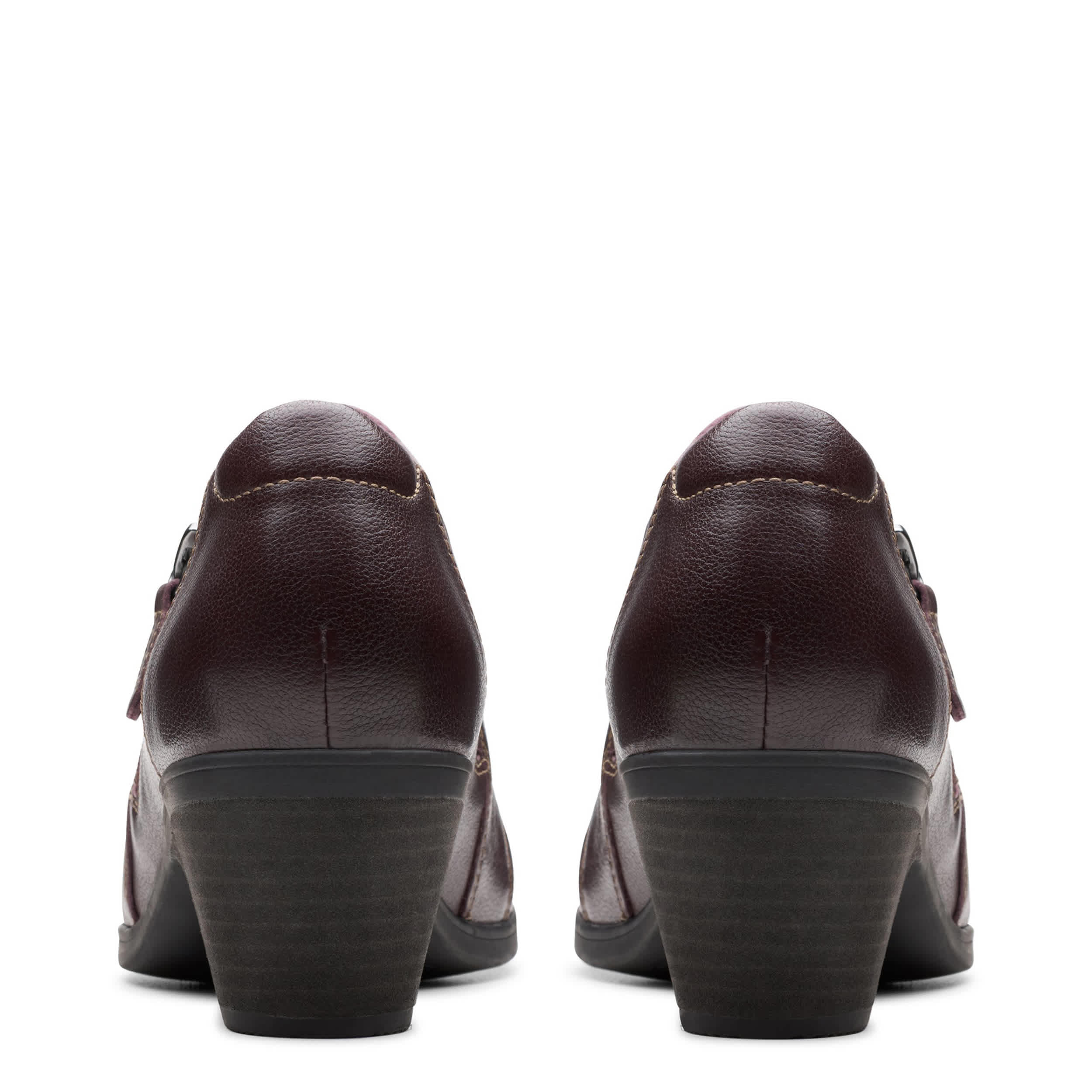 CLARKS-WOMENS EMILY 2 BRALEY BOOTIE-DARK BROWN & 