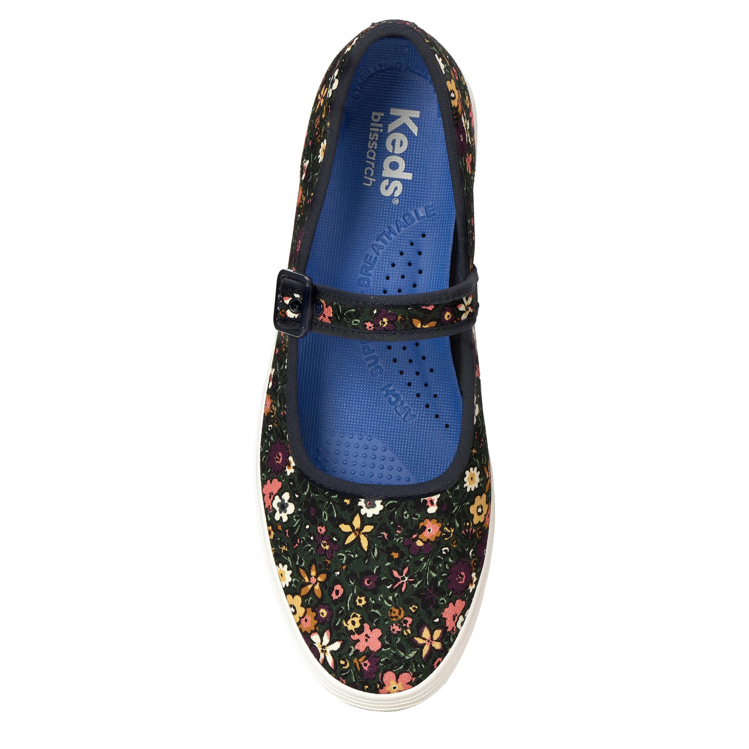 KEDS-WOMENS MAISIE SLIP ON SNEAKER-TEAL & MULTICOLOR