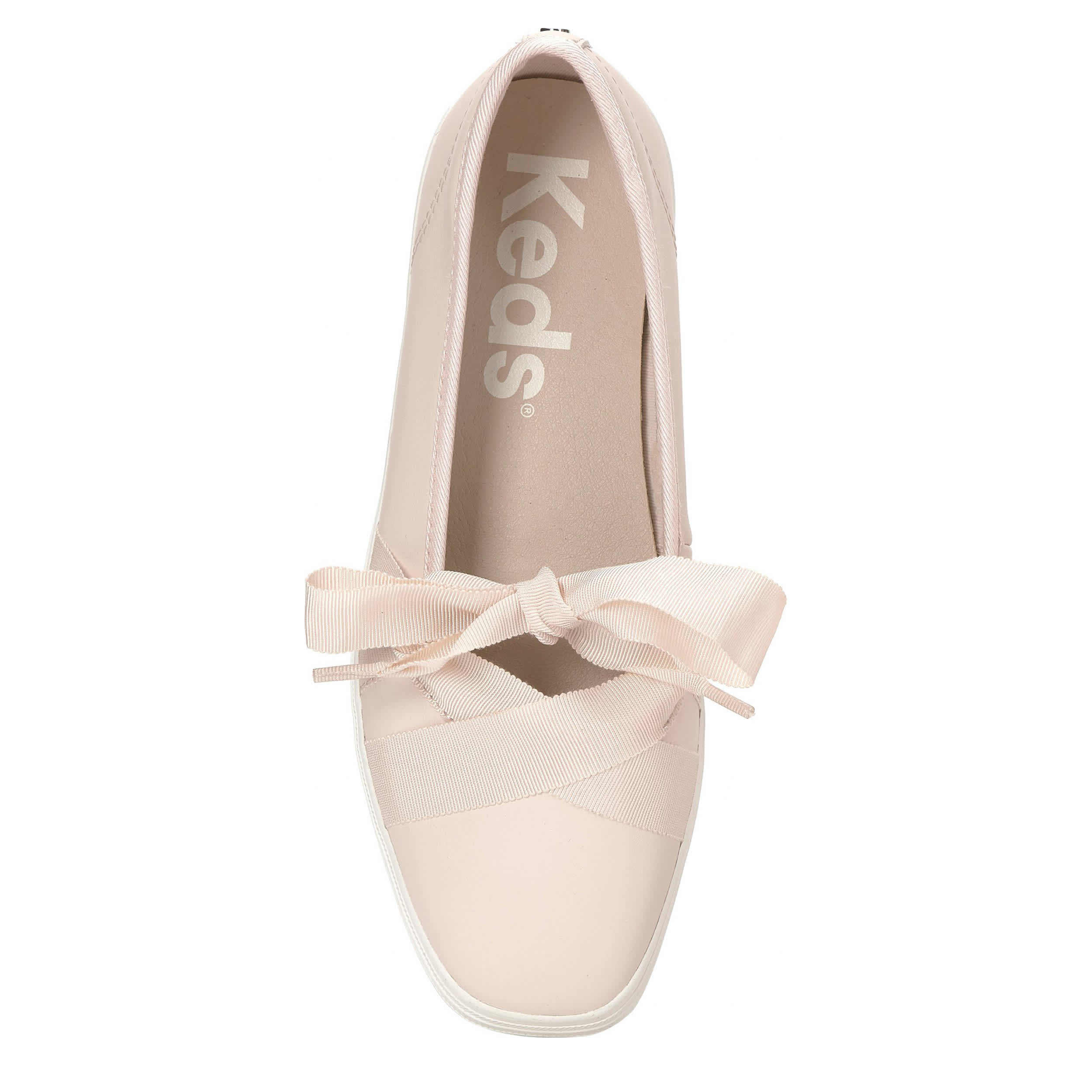 KEDS-WOMENS SQUARE TOE BALLET SNEAKER-BLUSH & 