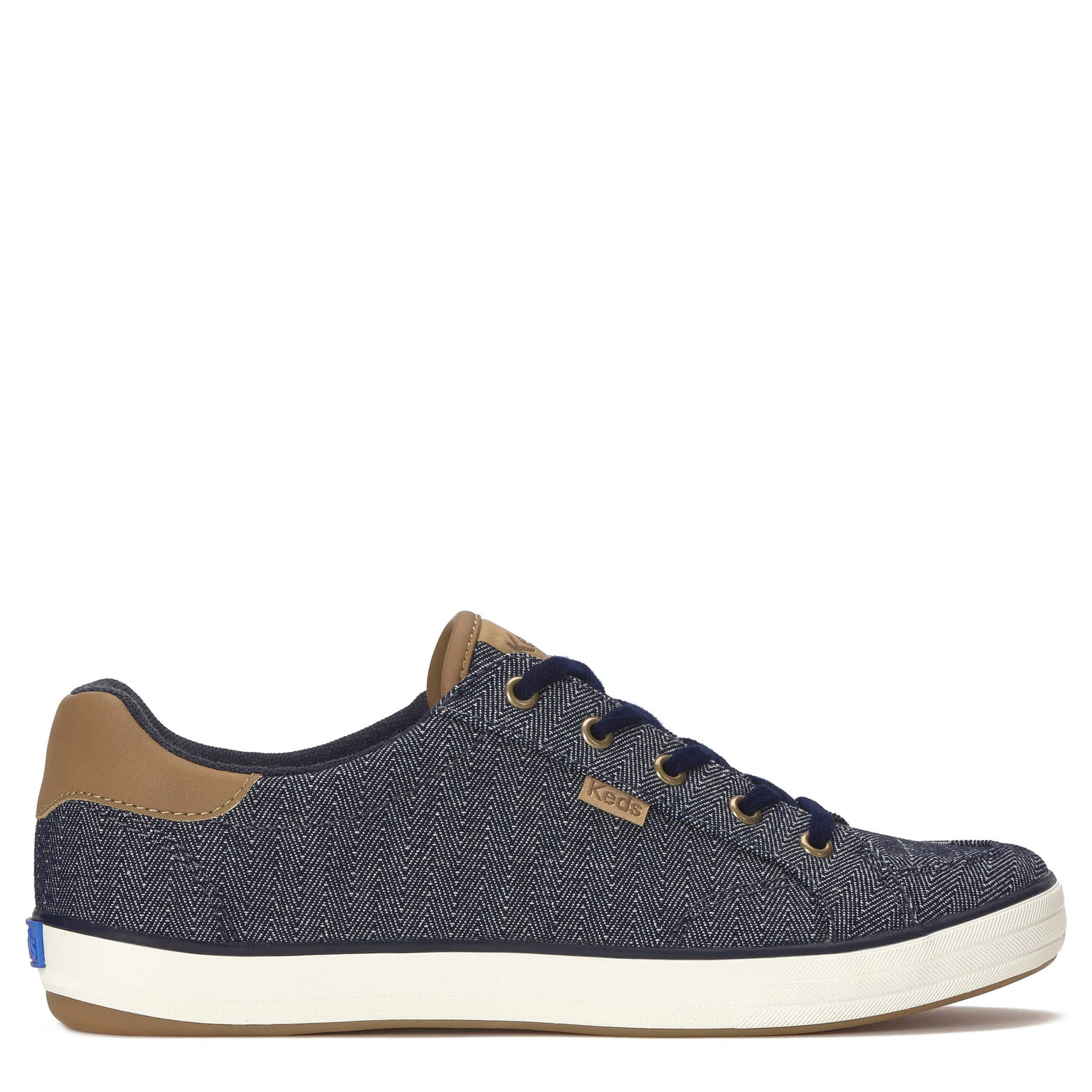 KEDS-WOMENS CENTER III SNEAKER-NAVY & COGNAC