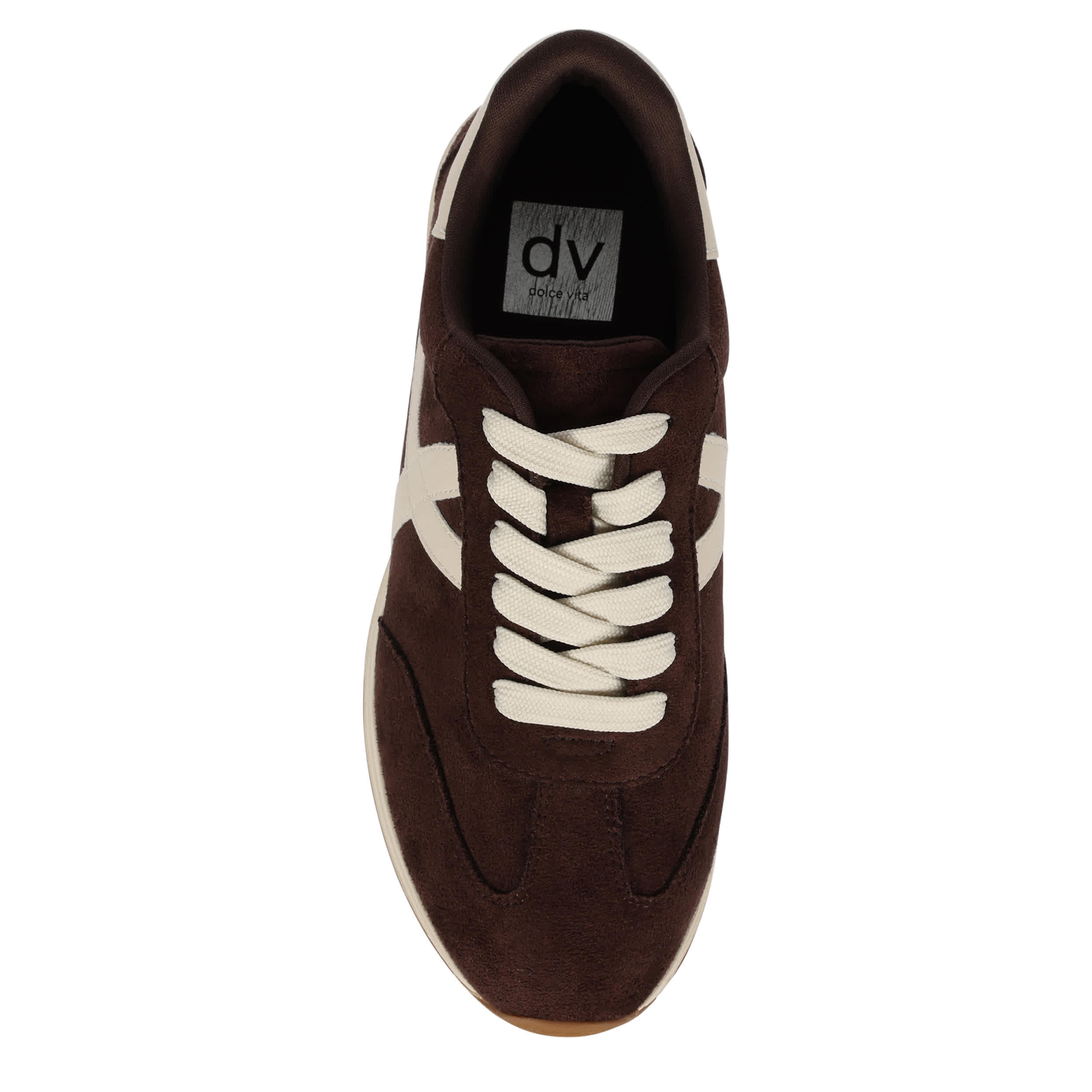 DV BY DOLCE VITA-WOMENS JOQUE SNEAKER-CHOCOLATE & OFF WHITE