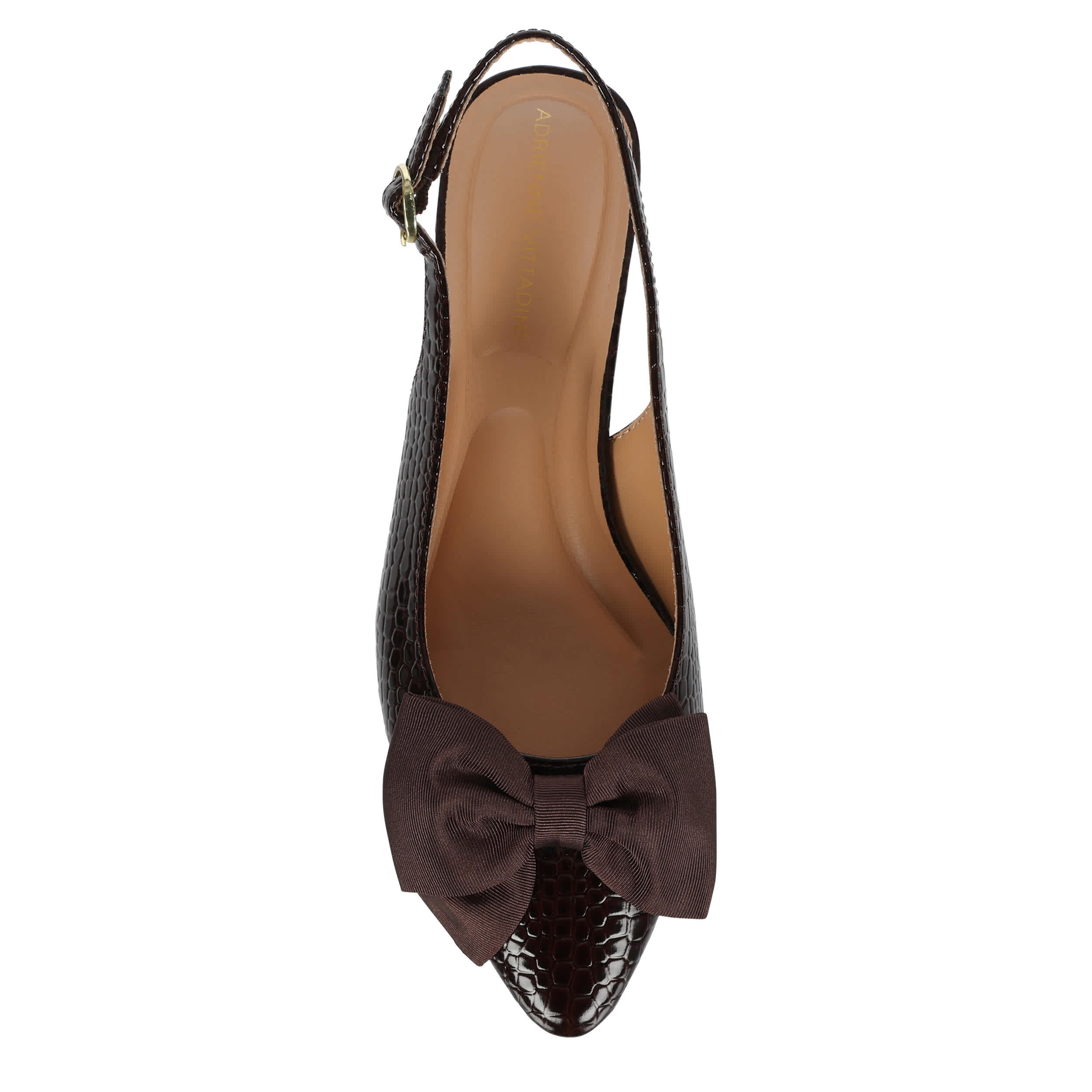 ADRIENNE VITTADINI-WOMENS PUPPY FLAT-DARK BROWN & 