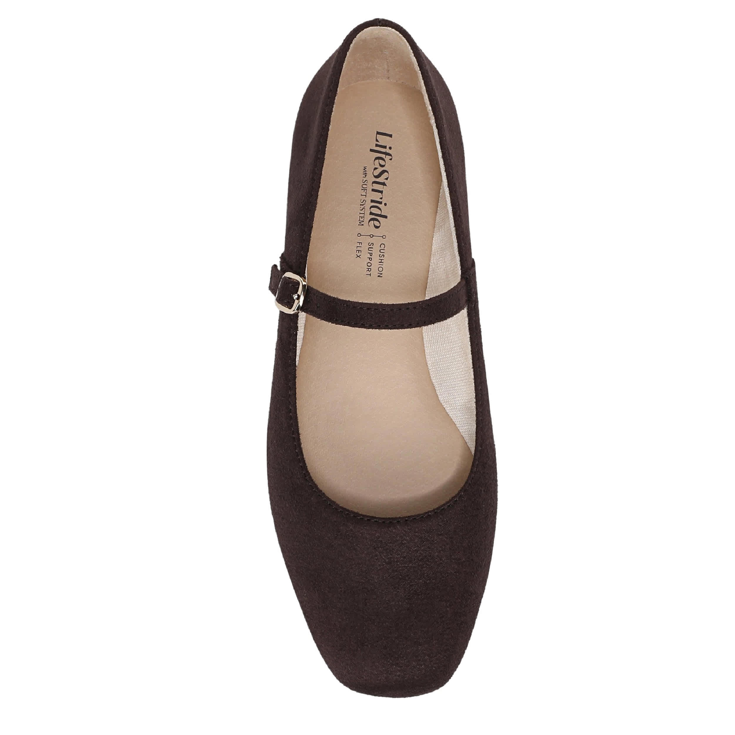 LIFESTRIDE-WOMENS BELOVED FLAT-CHOCOLATE & 