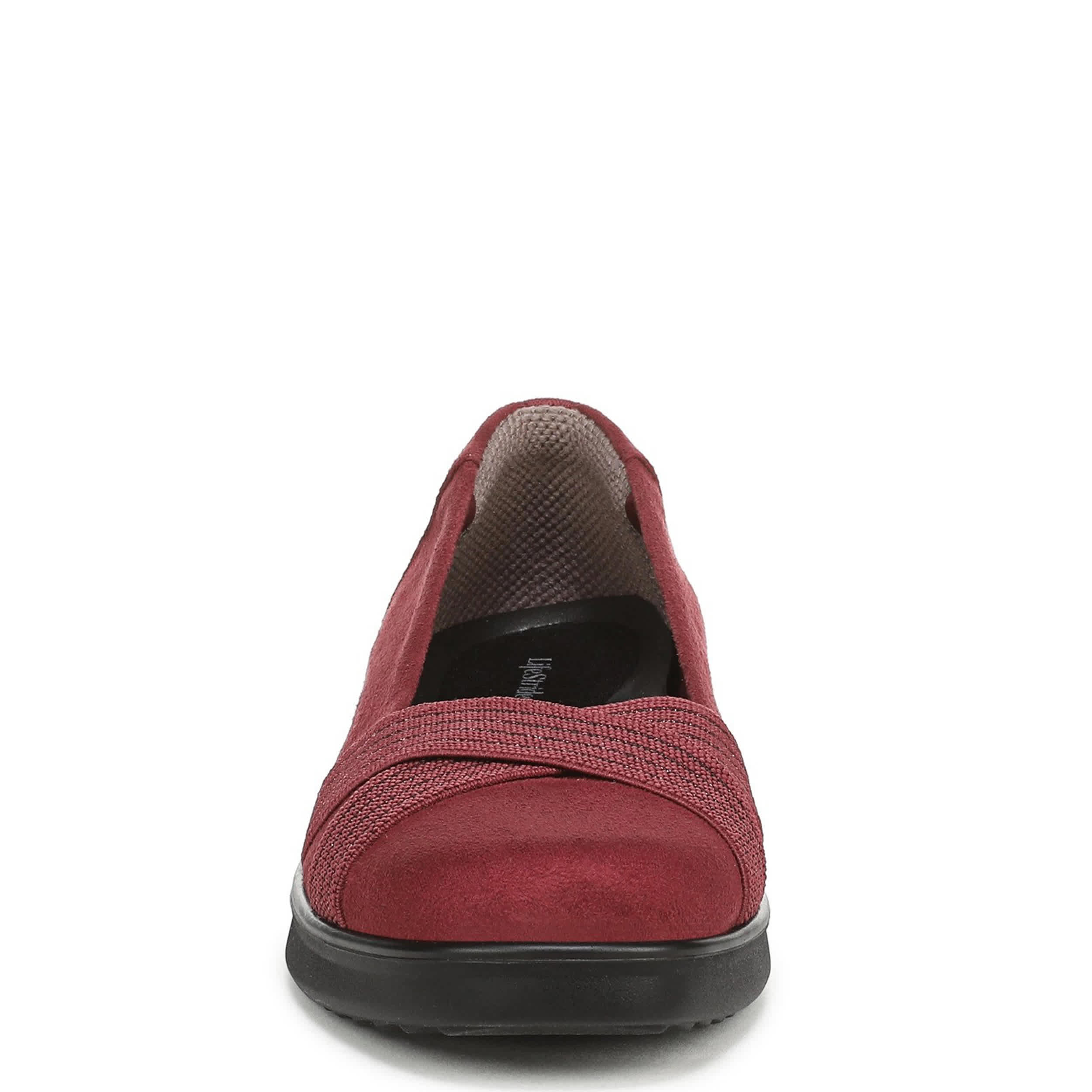 LIFESTRIDE-WOMENS FAIRLEIGH FLAT-DARK RED & 