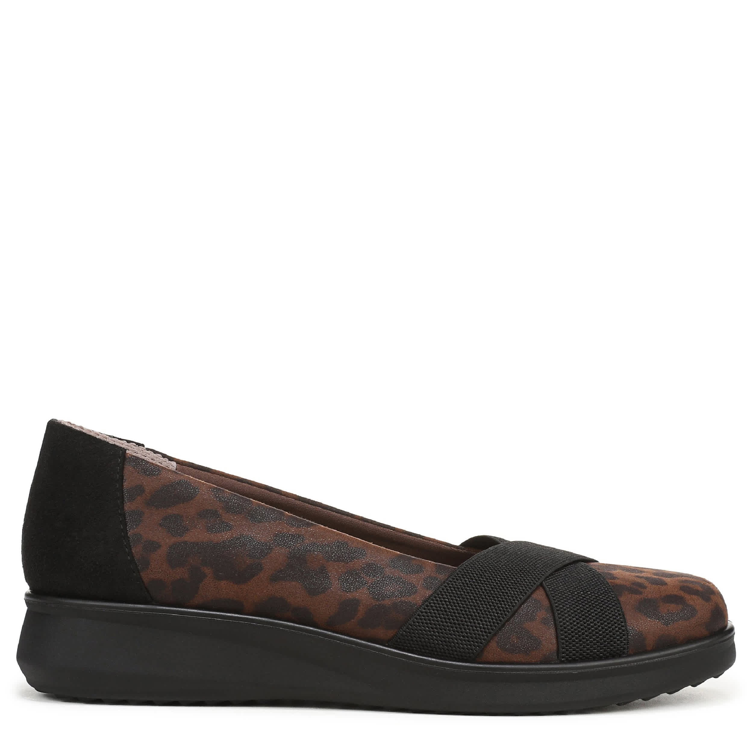 LIFESTRIDE-WOMENS FAIRLEIGH FLAT-BROWN & LEOPARD