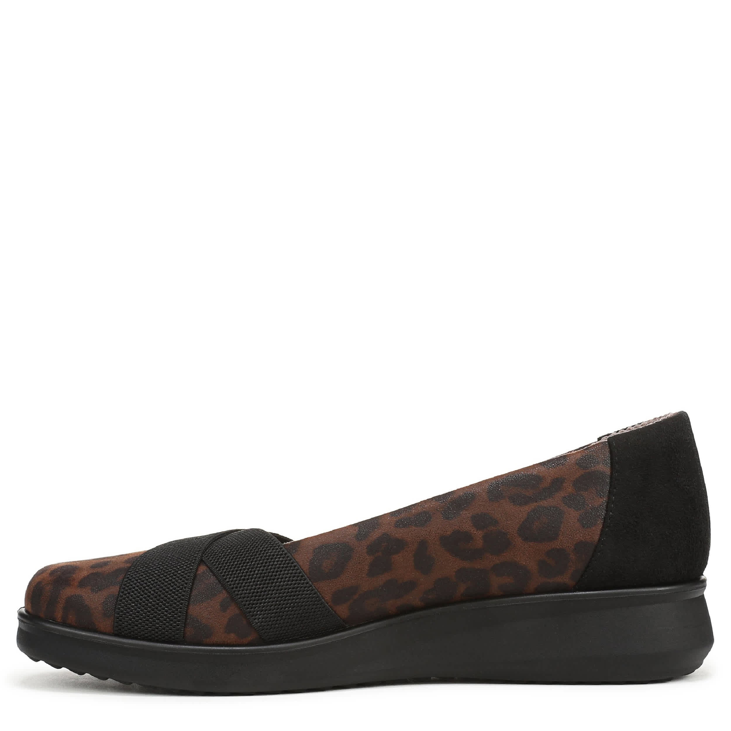 LIFESTRIDE-WOMENS FAIRLEIGH FLAT-BROWN & LEOPARD