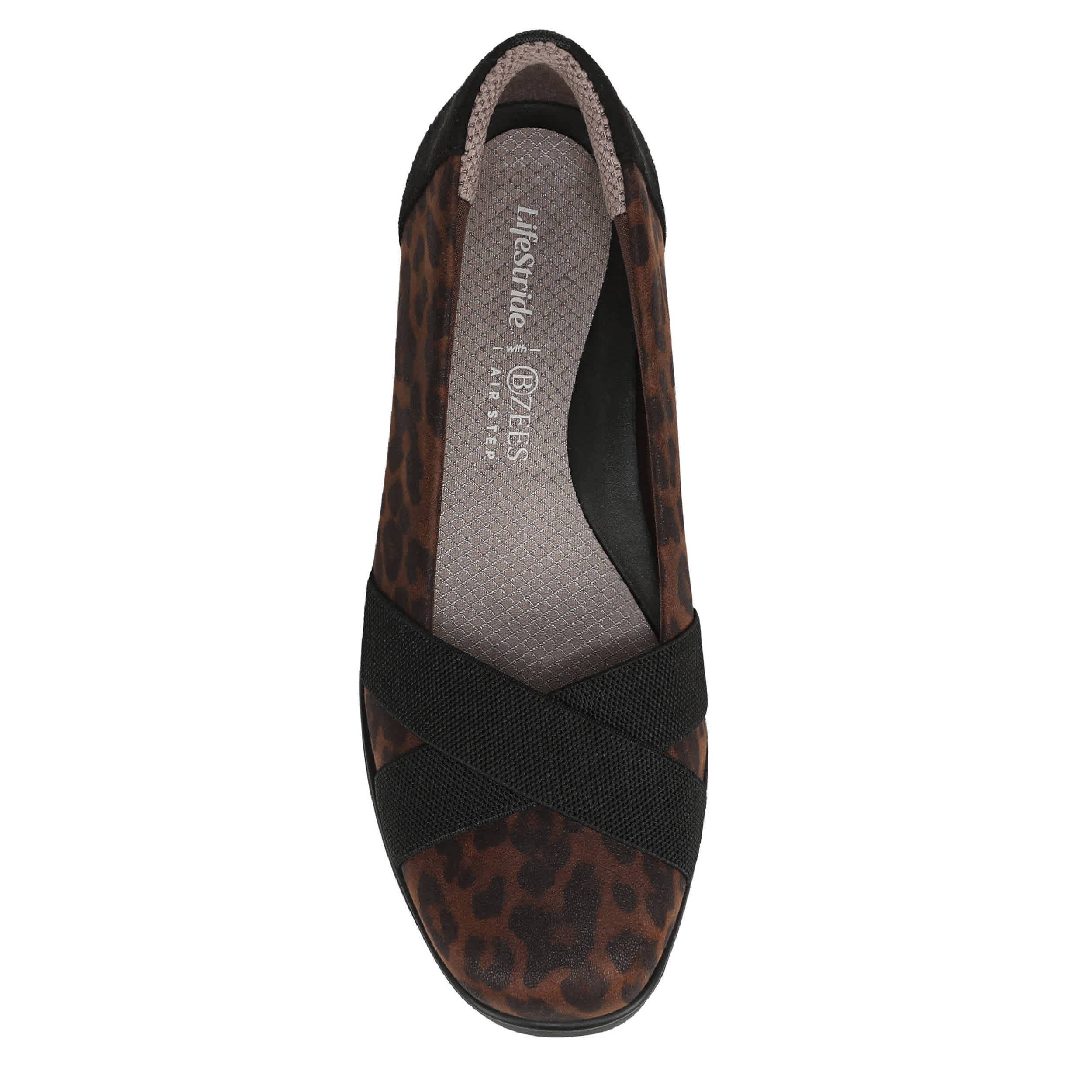 LIFESTRIDE-WOMENS FAIRLEIGH FLAT-BROWN & LEOPARD
