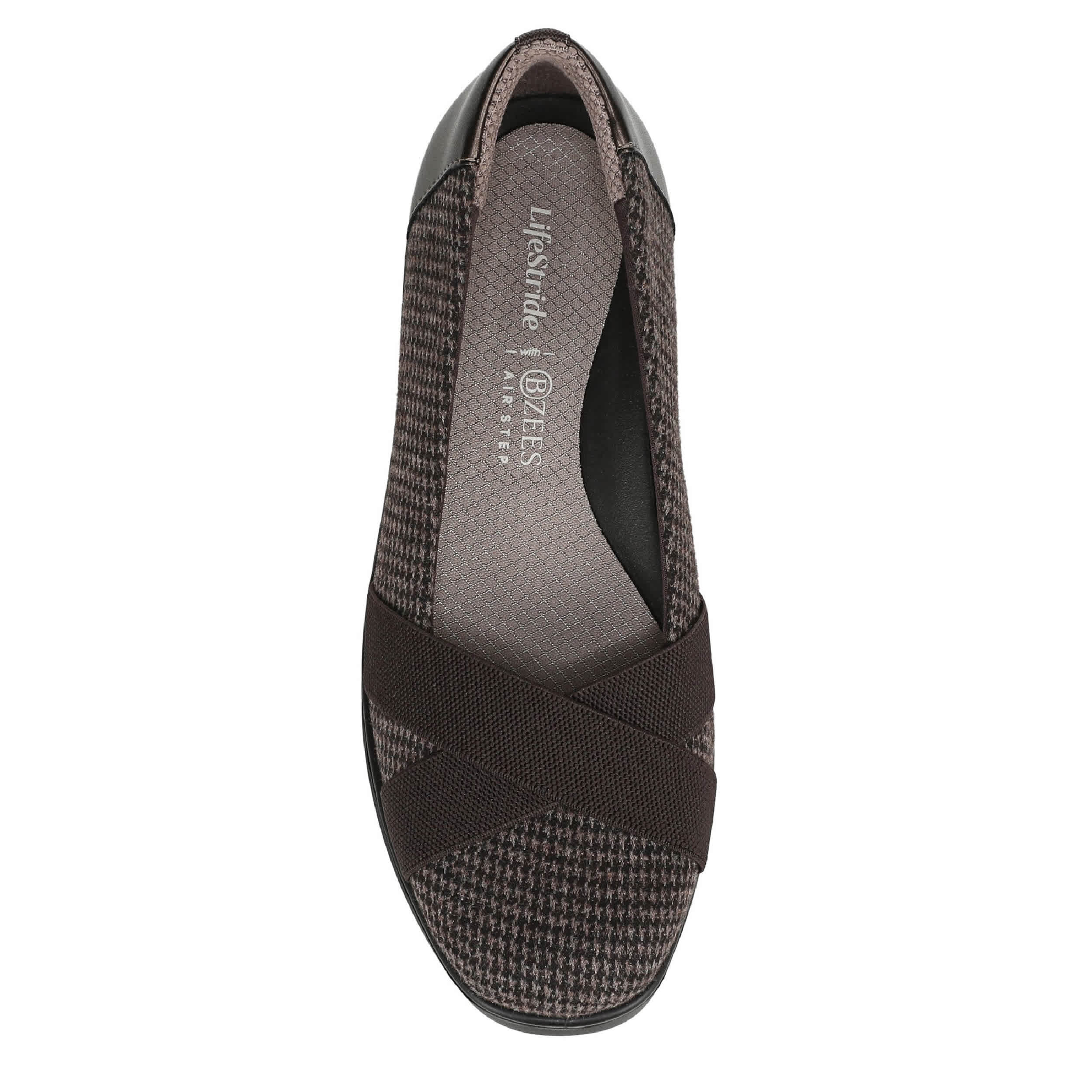 LIFESTRIDE-WOMENS FAIRLEIGH FLAT-DARK BROWN & 