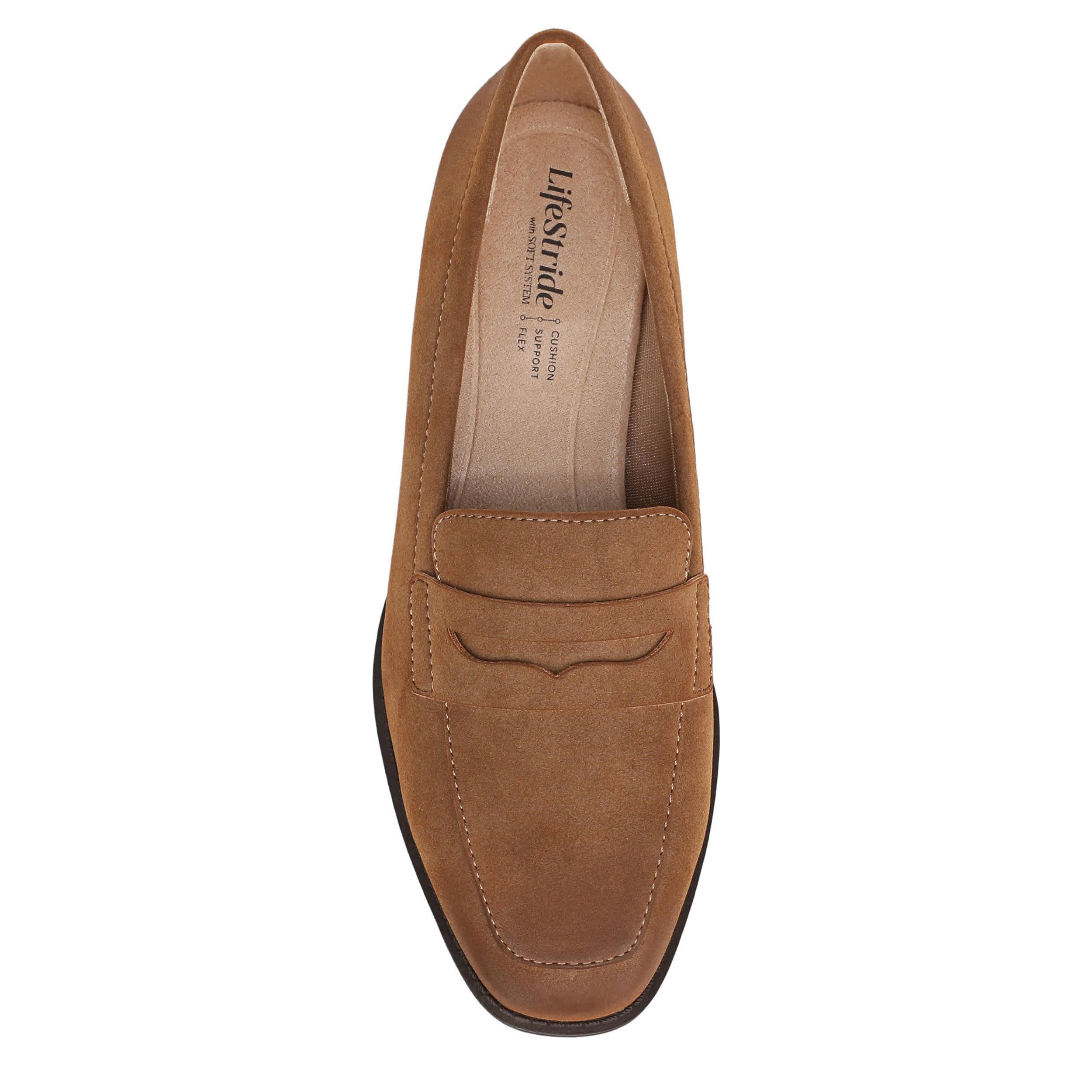 LIFESTRIDE-WOMENS FRANKIE LOAFER-TAN & 