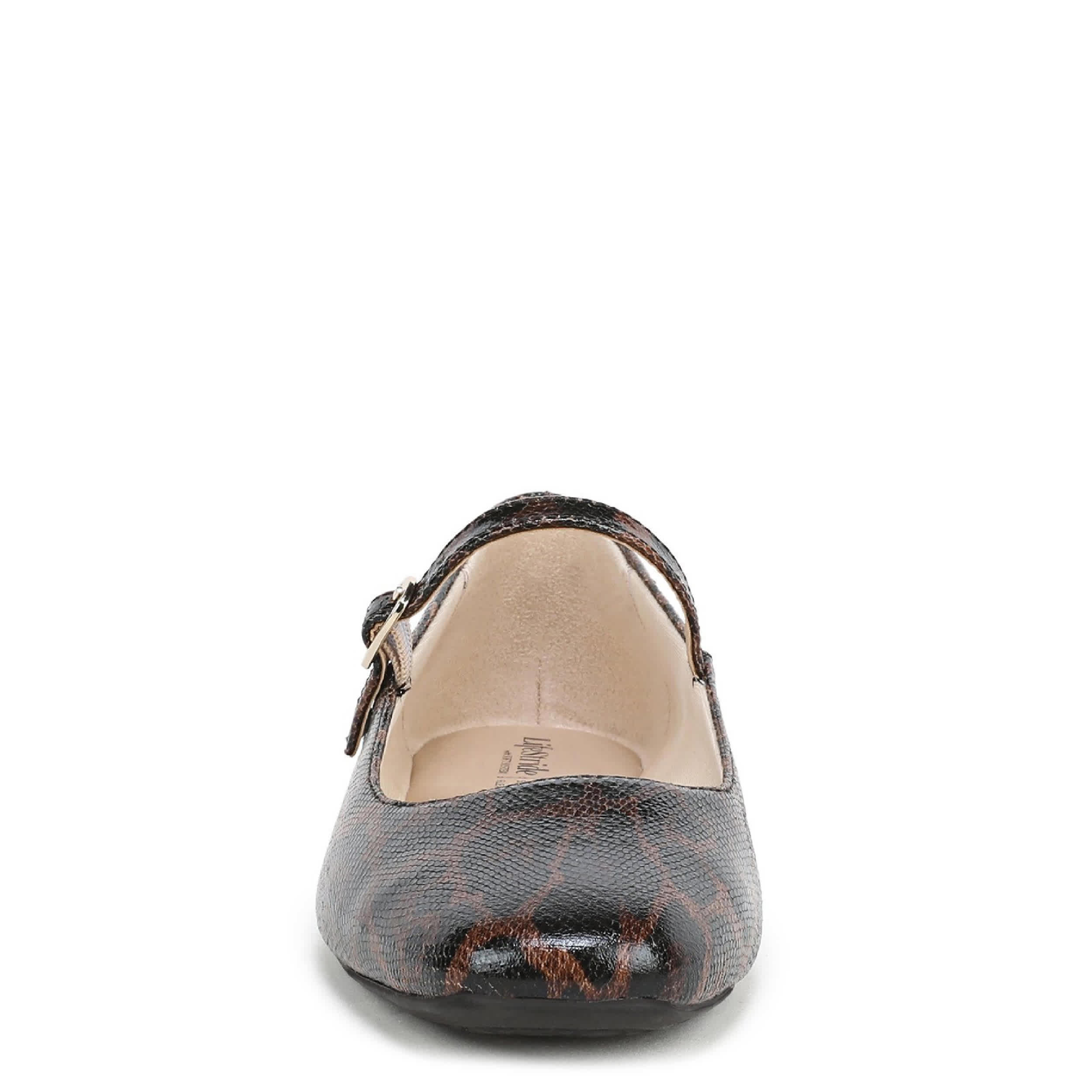 LIFESTRIDE-WOMENS BELOVED FLAT-BROWN & LEOPARD