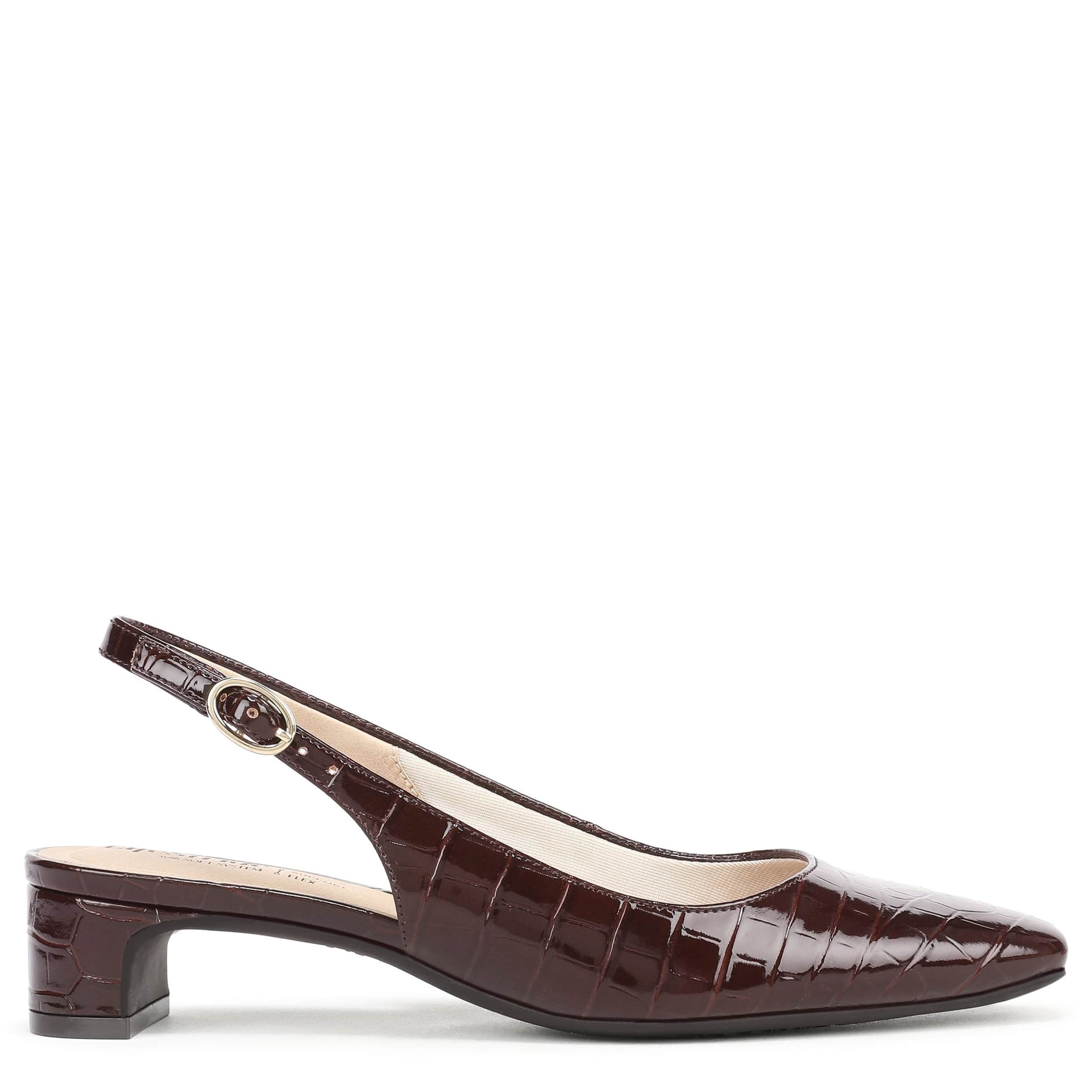 LIFESTRIDE-WOMENS LORENA PUMP-DARK BROWN & 