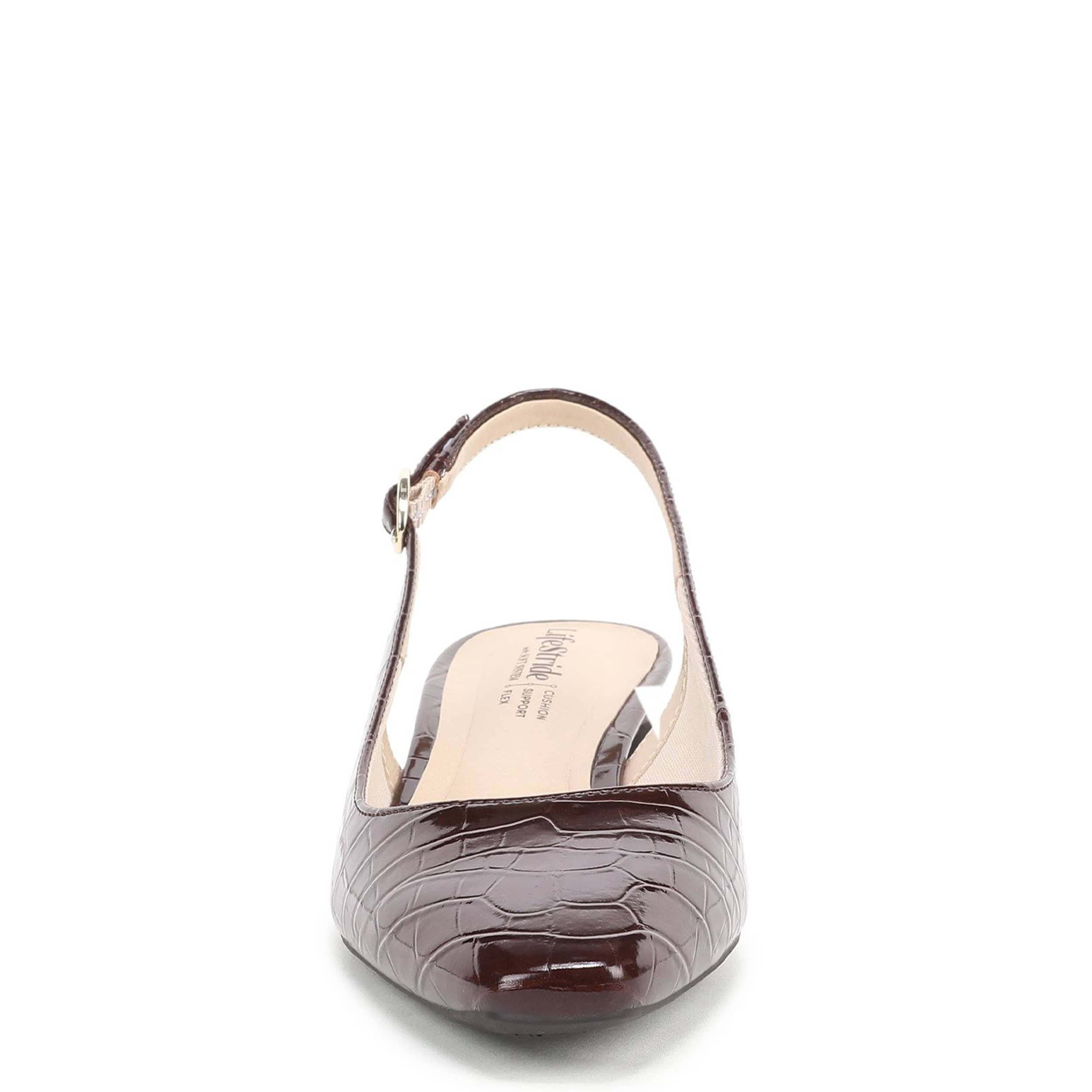 LIFESTRIDE-WOMENS LORENA PUMP-DARK BROWN & 