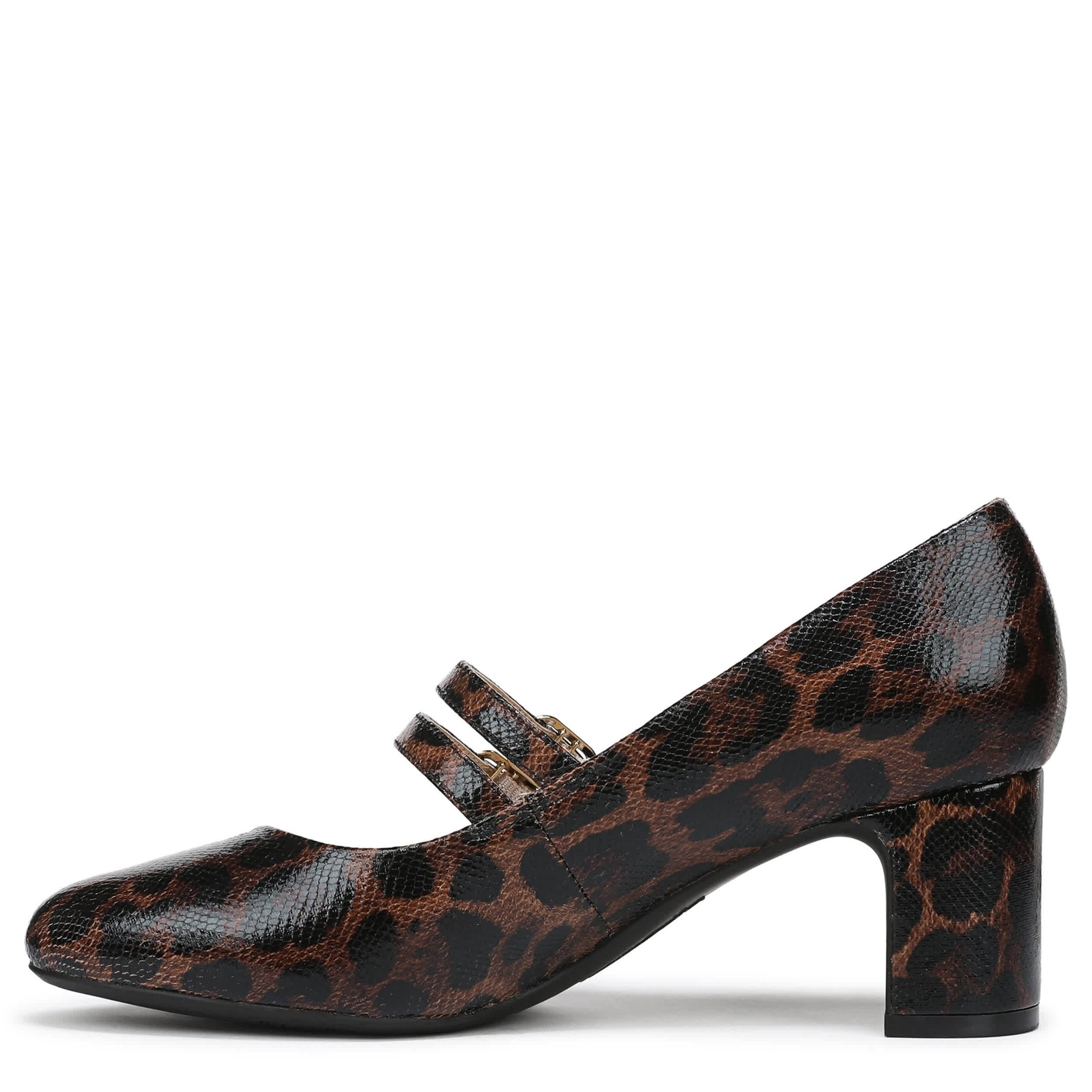 LIFESTRIDE-WOMENS TRUE PUMP-BROWN & LEOPARD