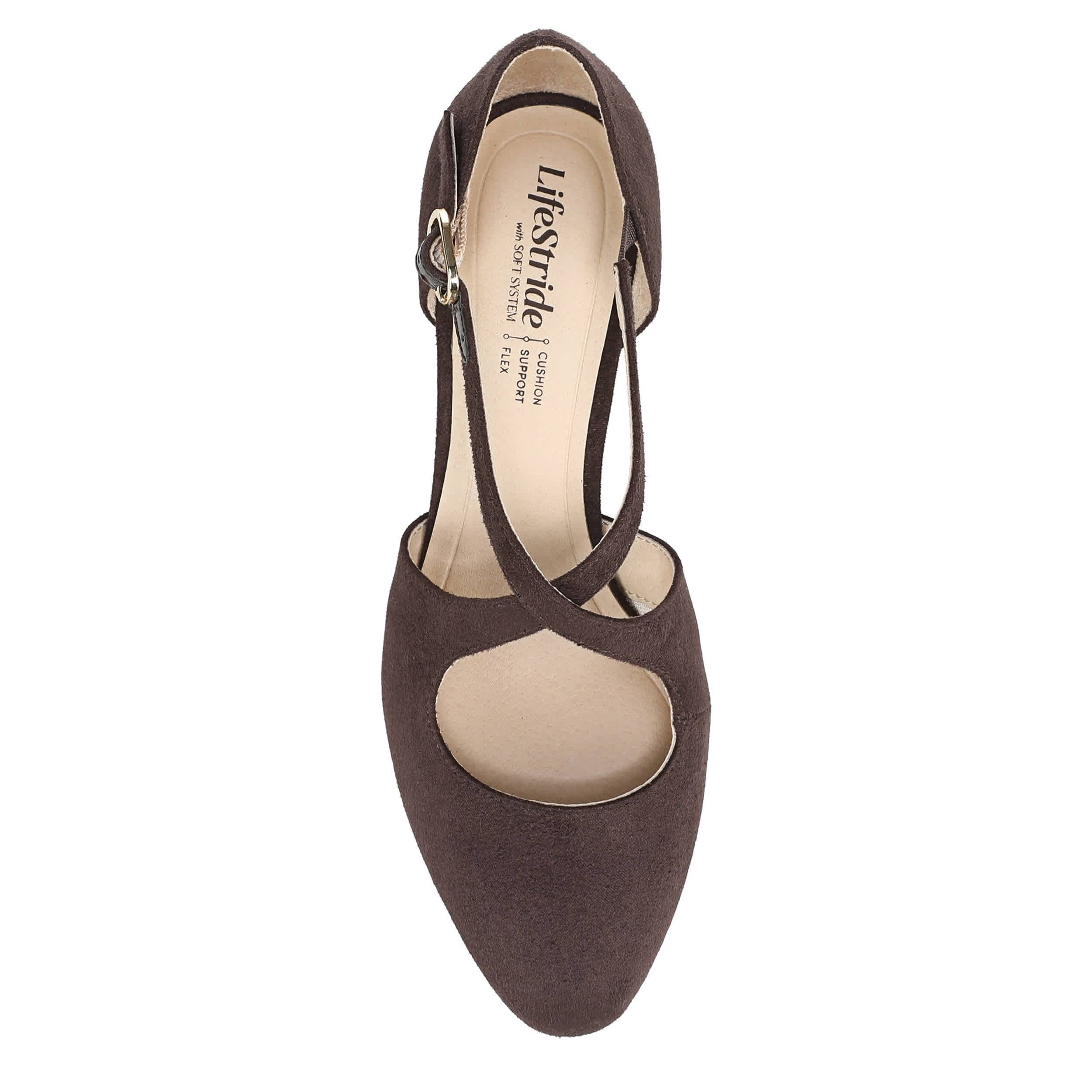 LIFESTRIDE-WOMENS TRACY PUMP-DARK BROWN & 