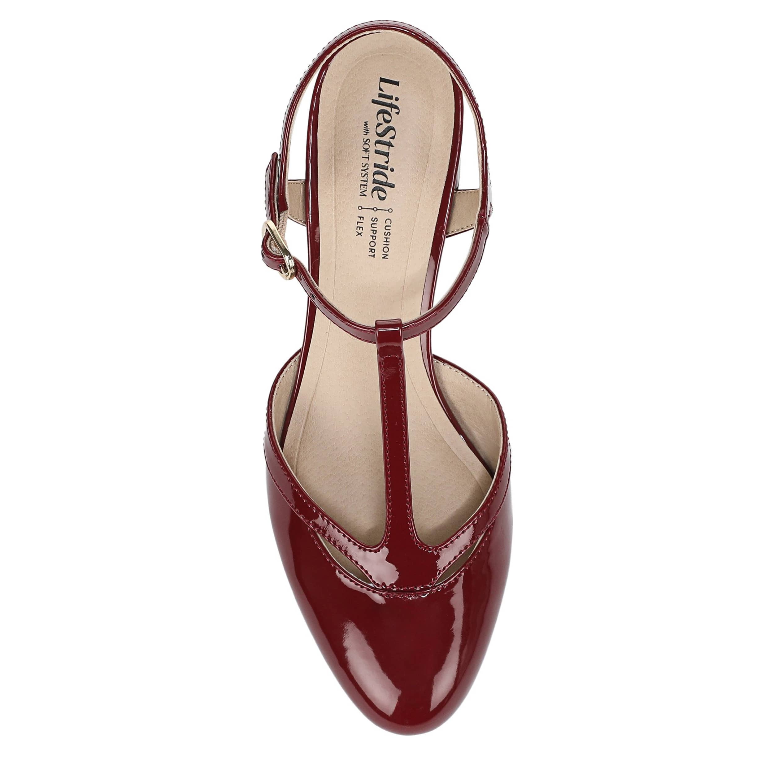 LIFESTRIDE-WOMENS TONI PUMP-DARK RED & 