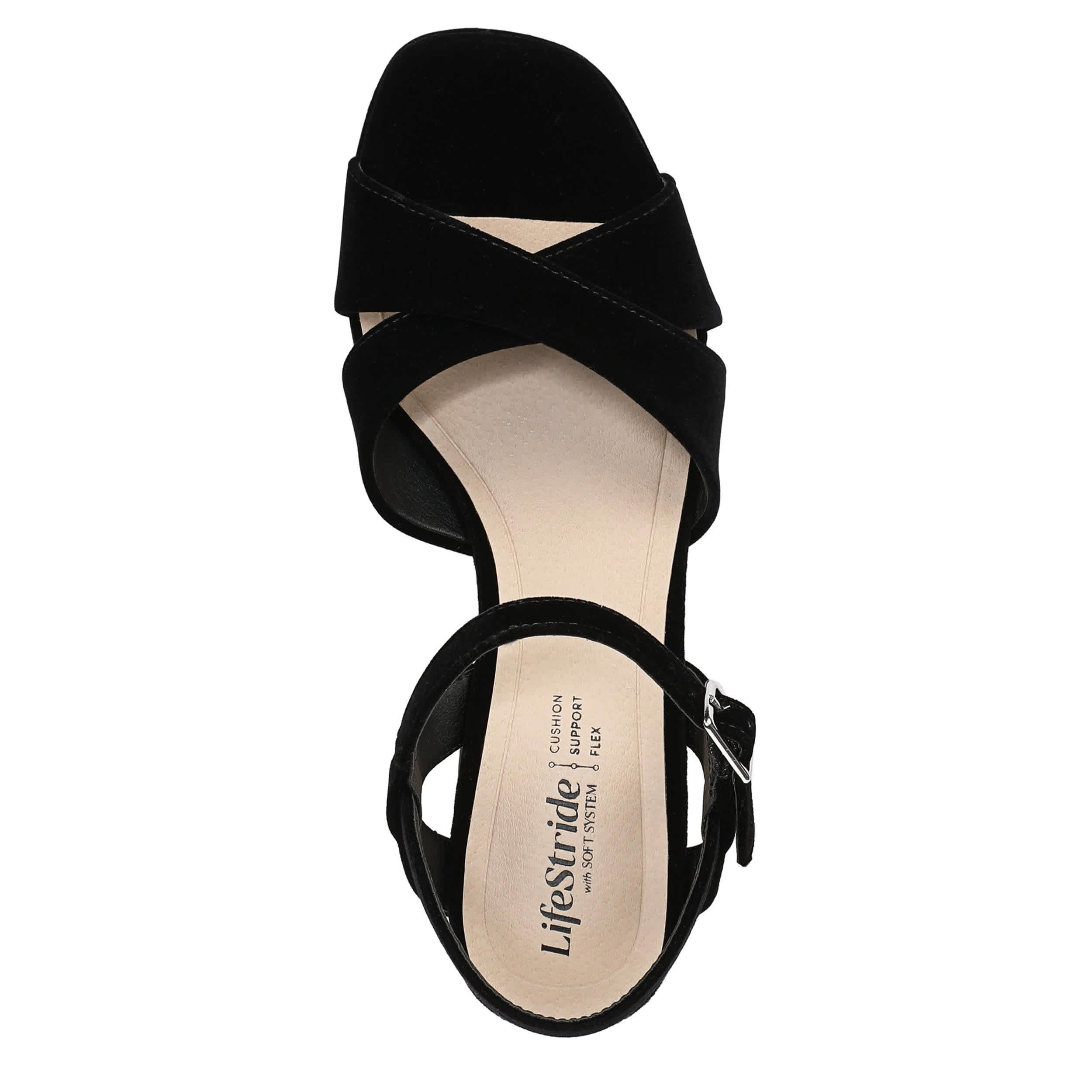LIFESTRIDE-WOMENS ALICE SANDAL-BLACK & 
