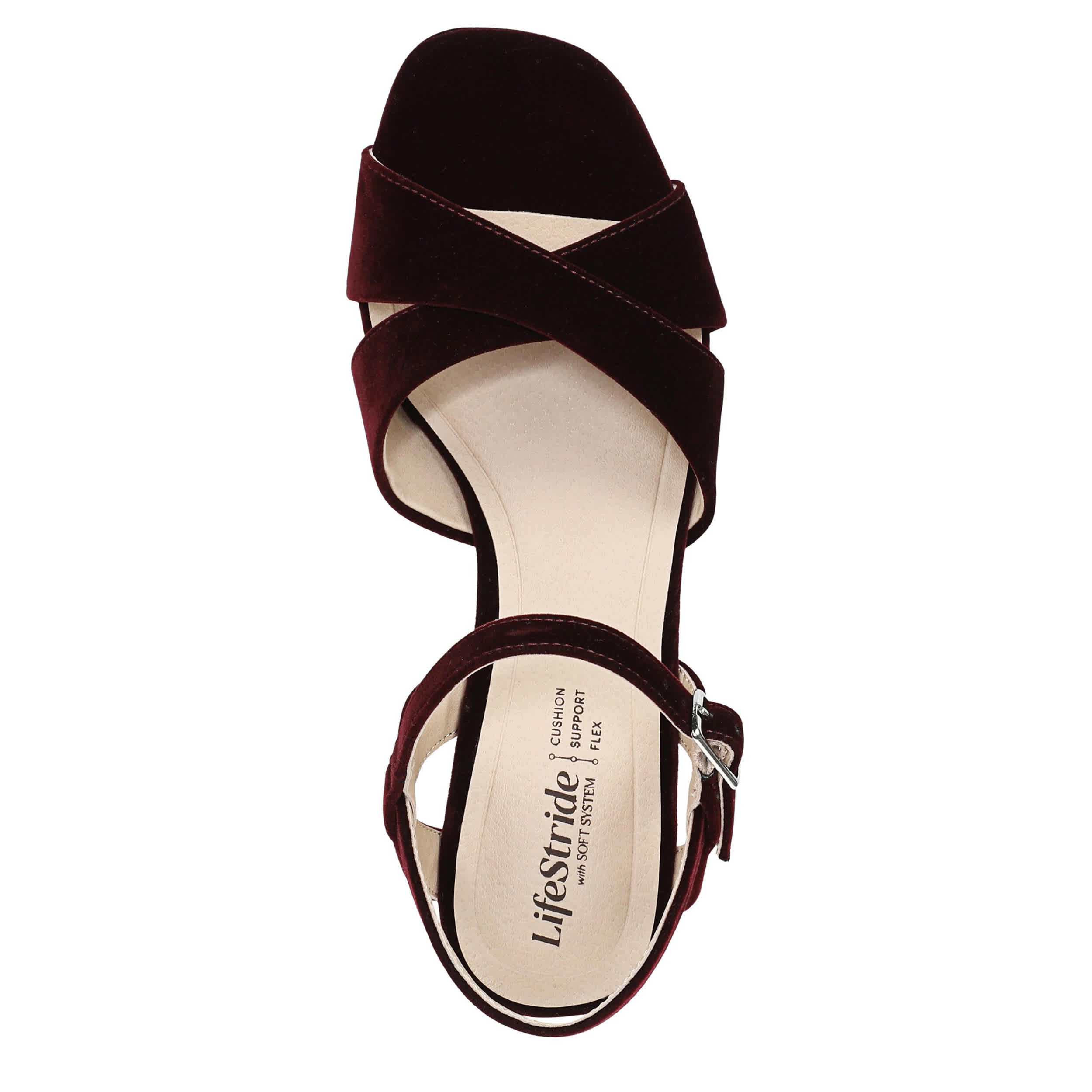 LIFESTRIDE-WOMENS ALICE SANDAL-CORDOVAN & 