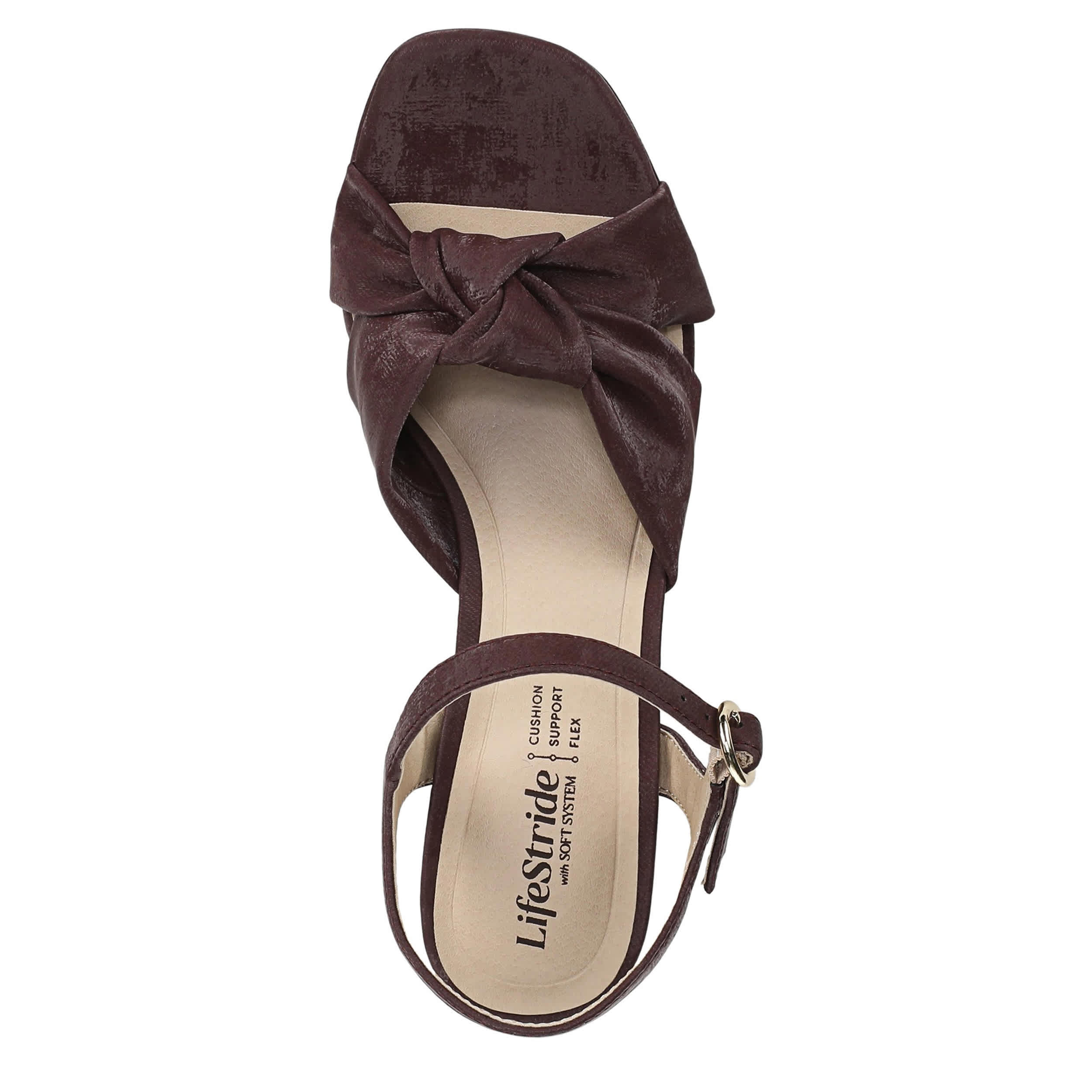 LIFESTRIDE-WOMENS AUGUST SANDAL-CORDOVAN & 