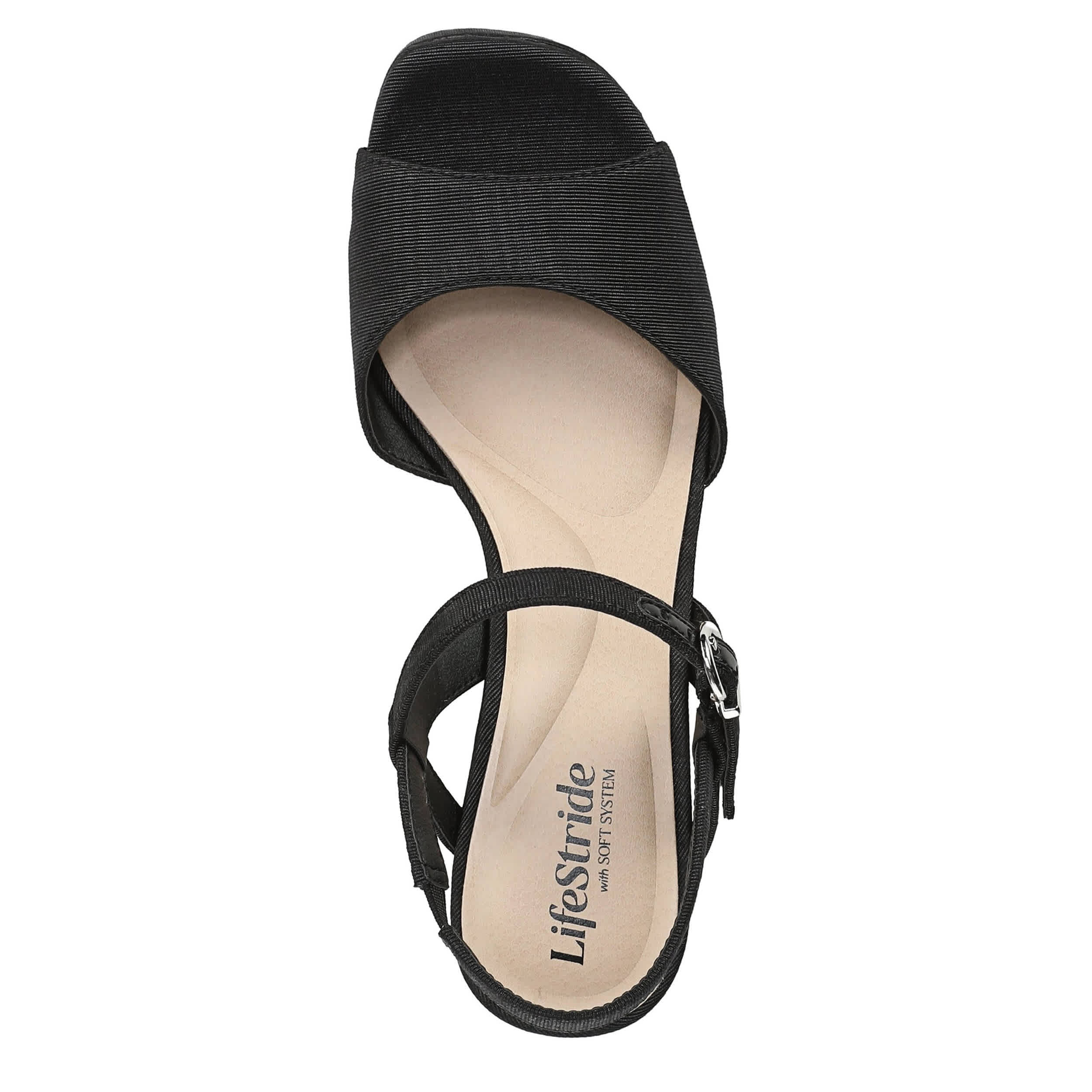 LIFESTRIDE-WOMENS GWENDOLYN SANDAL-BLACK & 