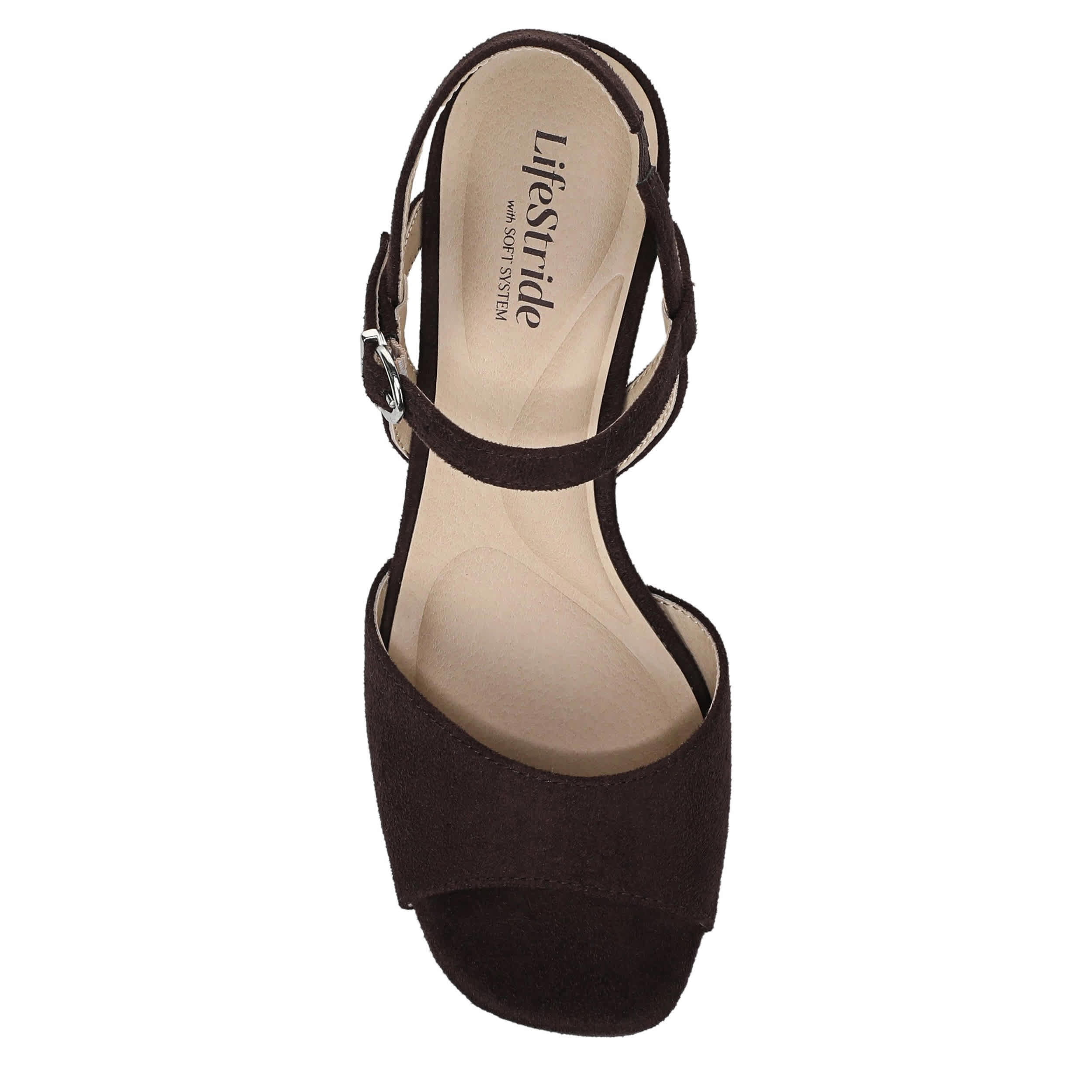 LIFESTRIDE-WOMENS GWENDOLYN SANDAL-CHOCOLATE & 