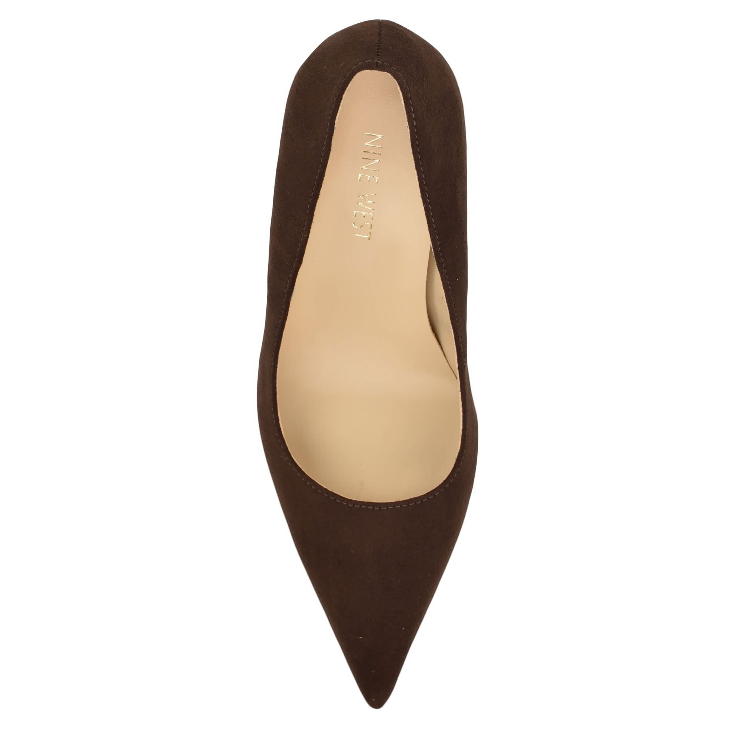 NINE WEST-WOMENS GINES PUMP-CHOCOLATE & 