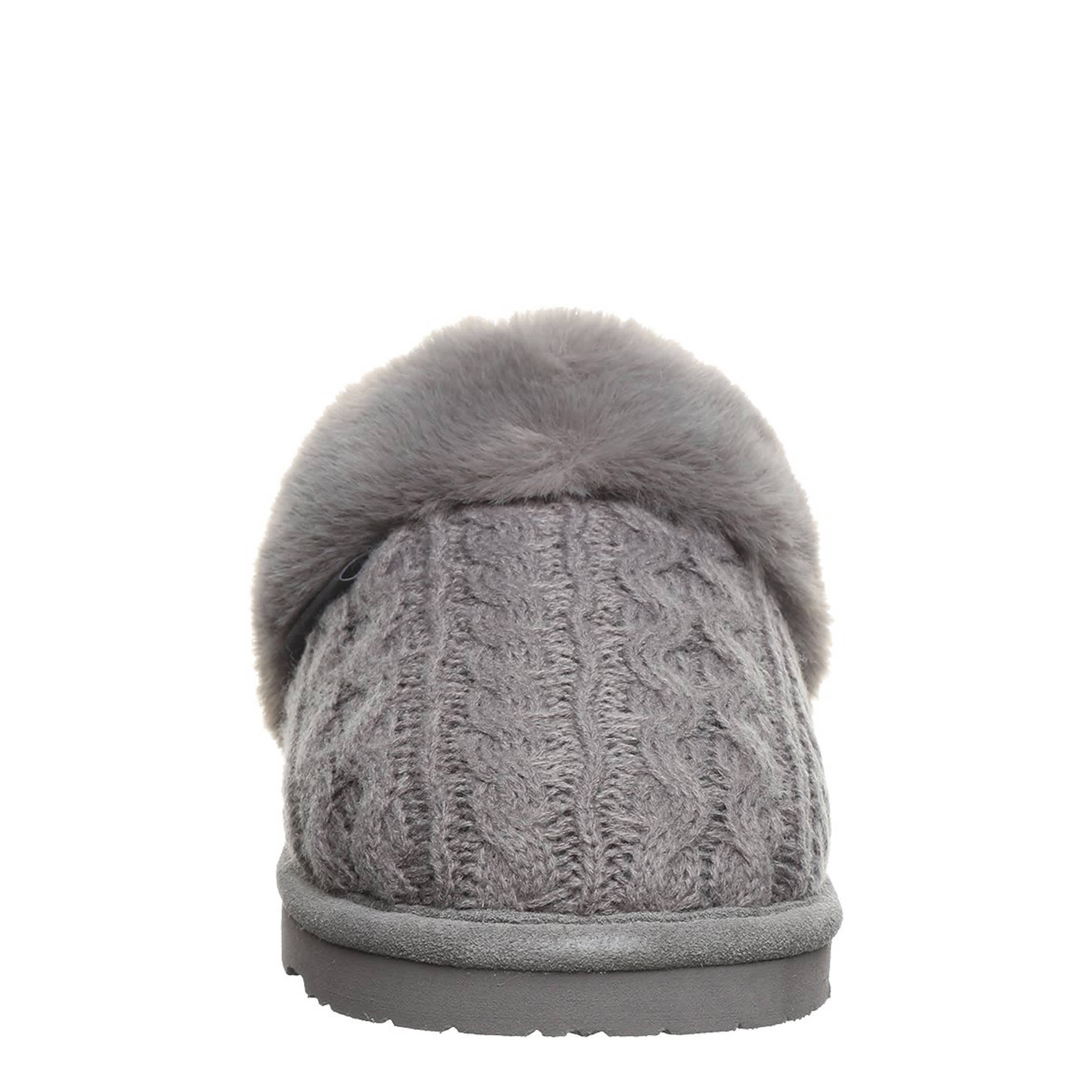 BEARPAW-WOMENS RUMIE SLIPPER-GREY & 