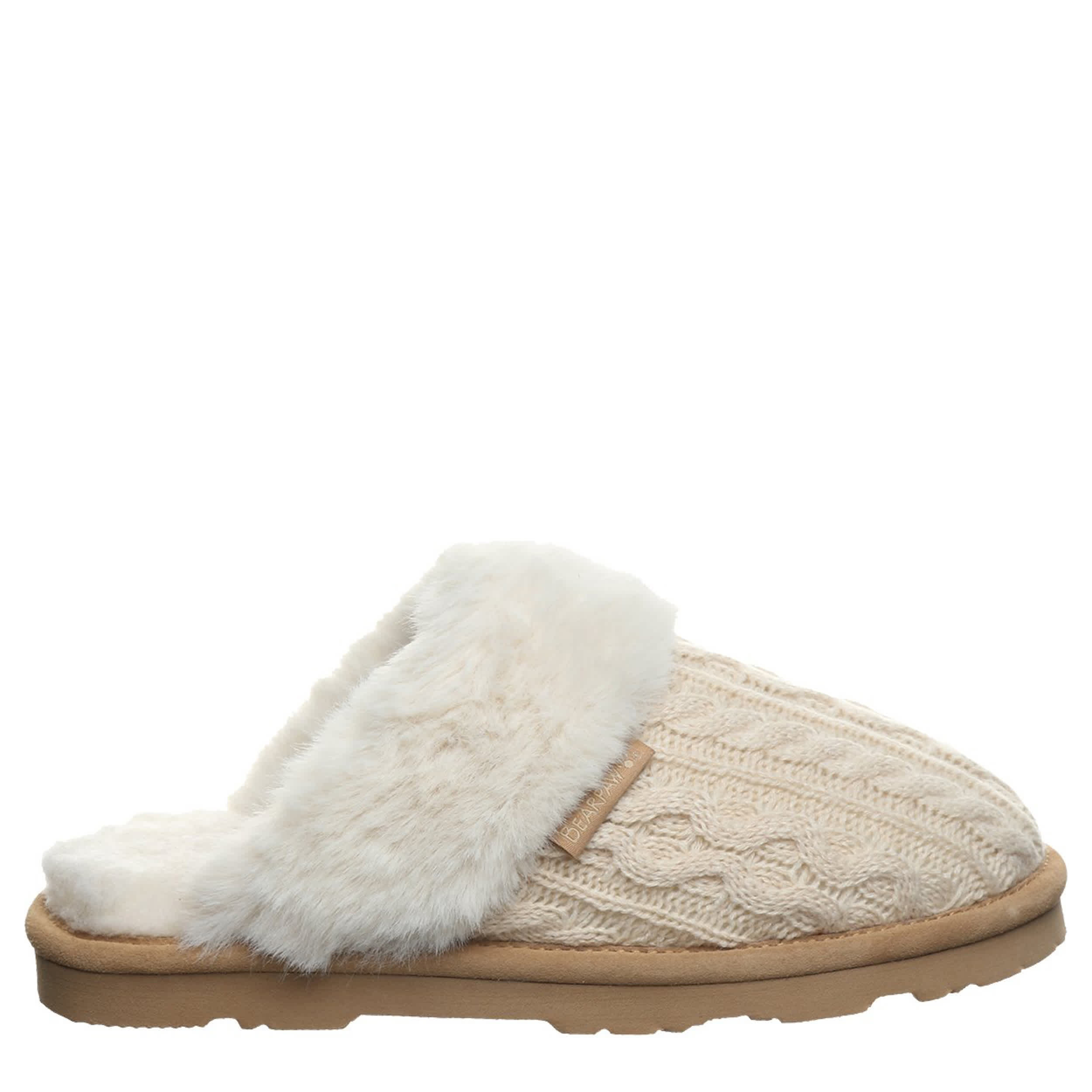 BEARPAW-WOMENS RUMIE SLIPPER-OFF WHITE & 