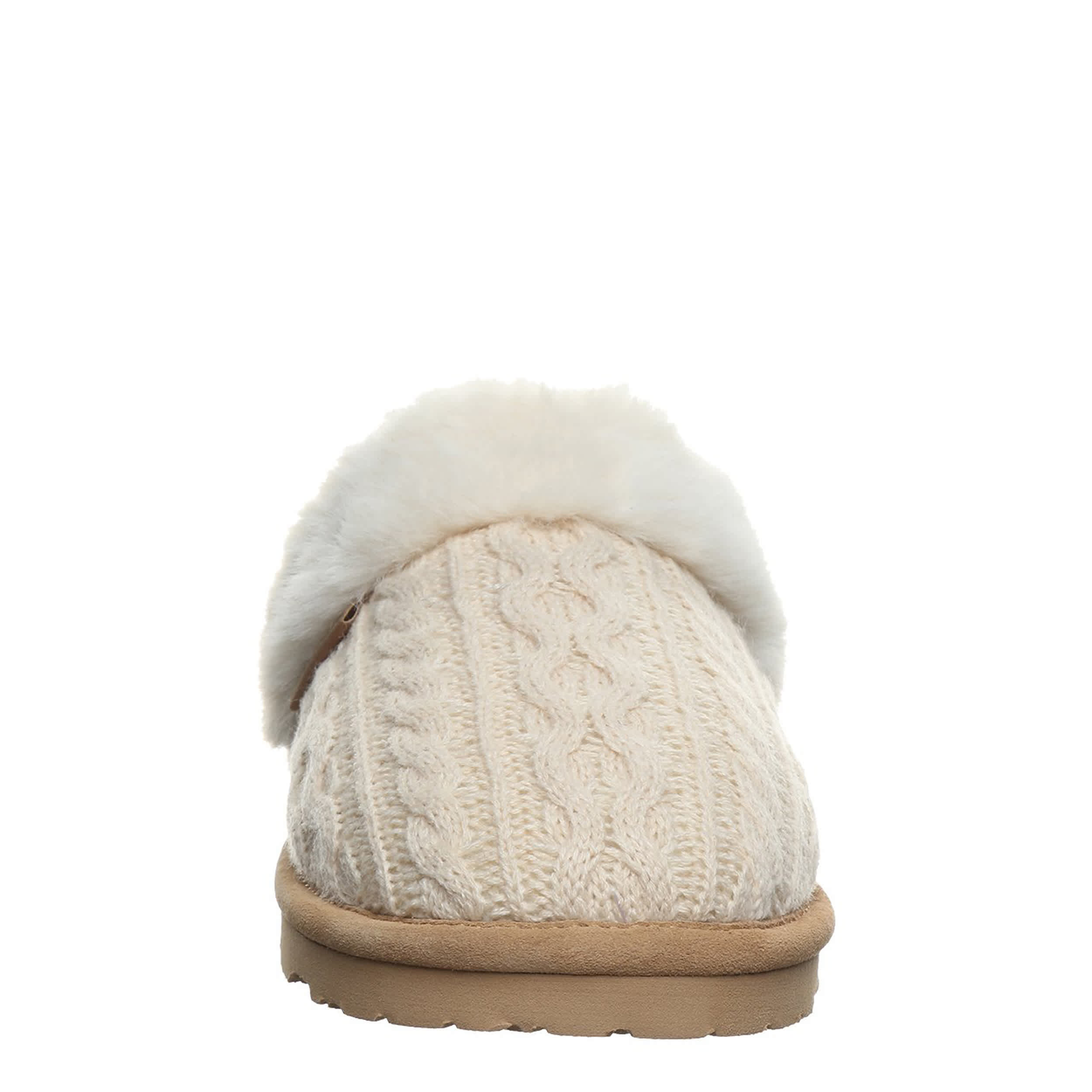 BEARPAW-WOMENS RUMIE SLIPPER-OFF WHITE & 