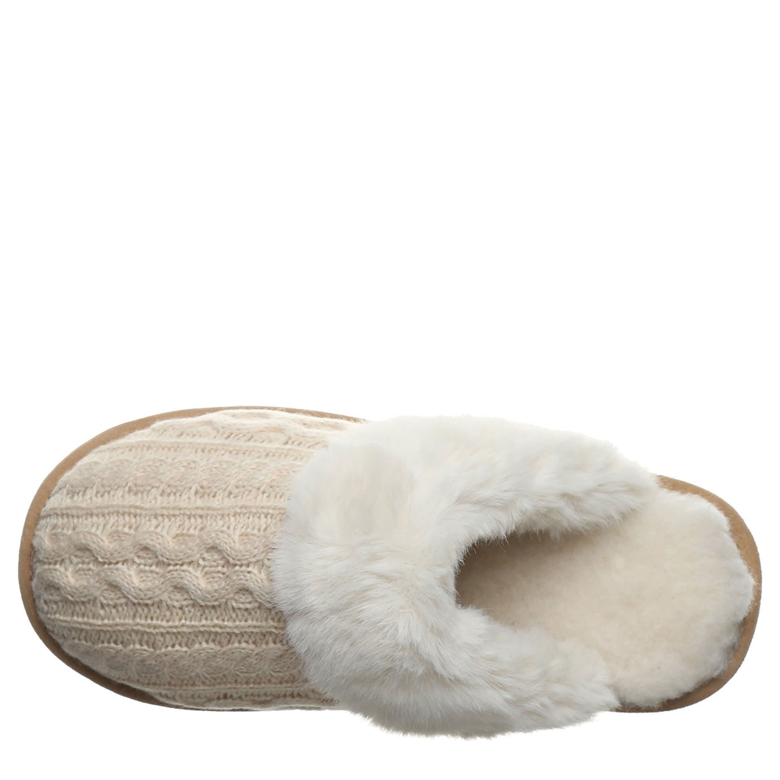 BEARPAW-WOMENS RUMIE SLIPPER-OFF WHITE & 