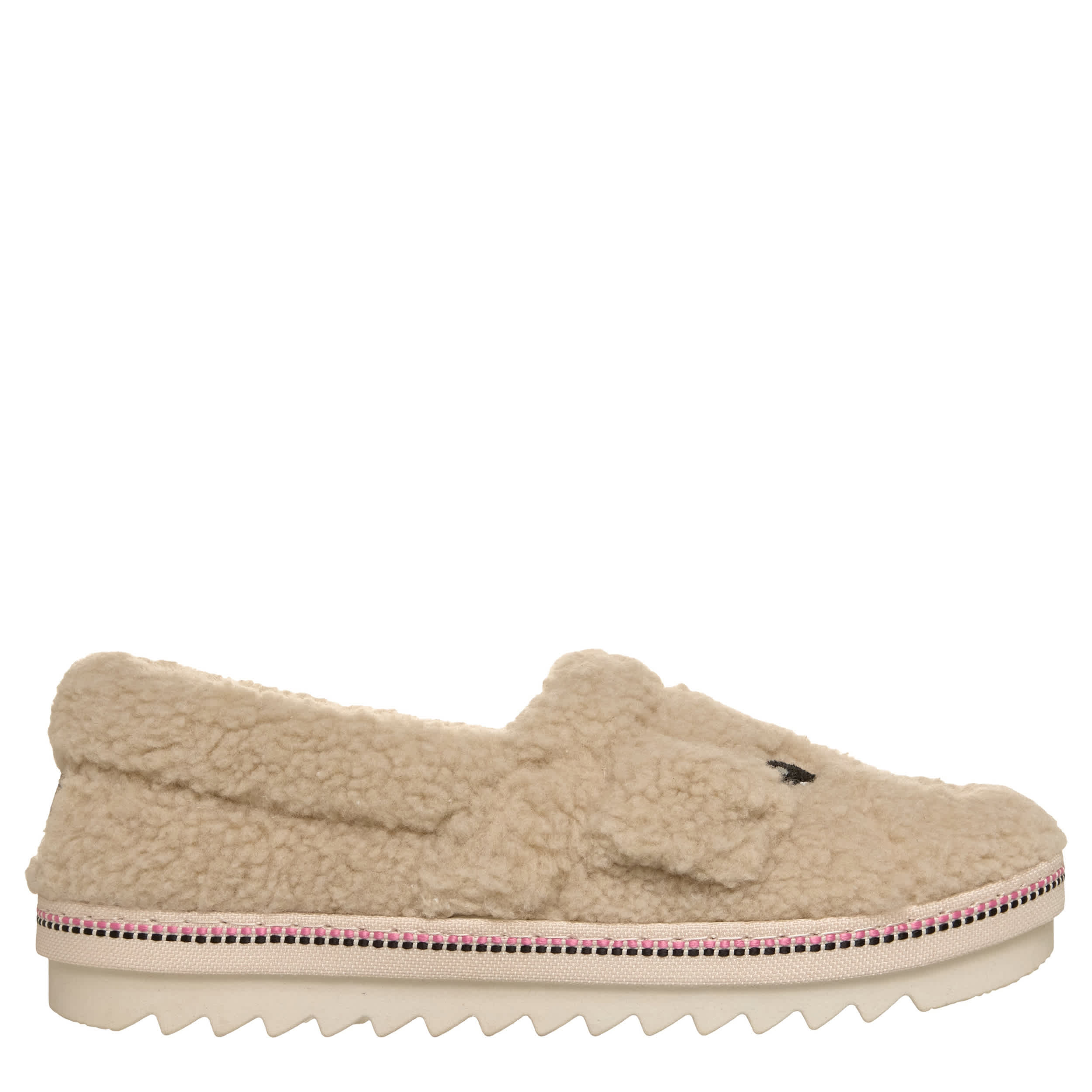 SKECHERS-WOMENS COZY KISS SLIPPER-NATURAL & 