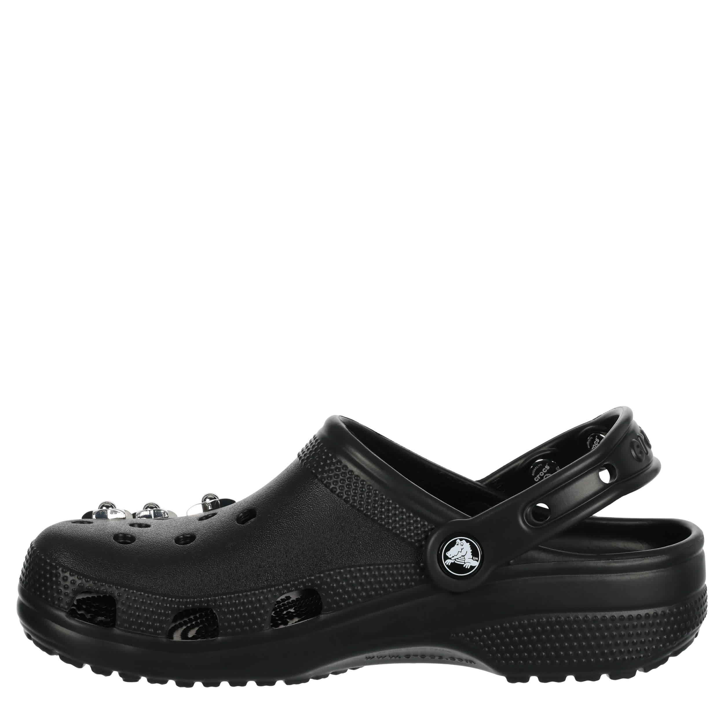 CROCS-WOMENS CLASSIC METAL MINIS CLOG-BLACK & SILVER
