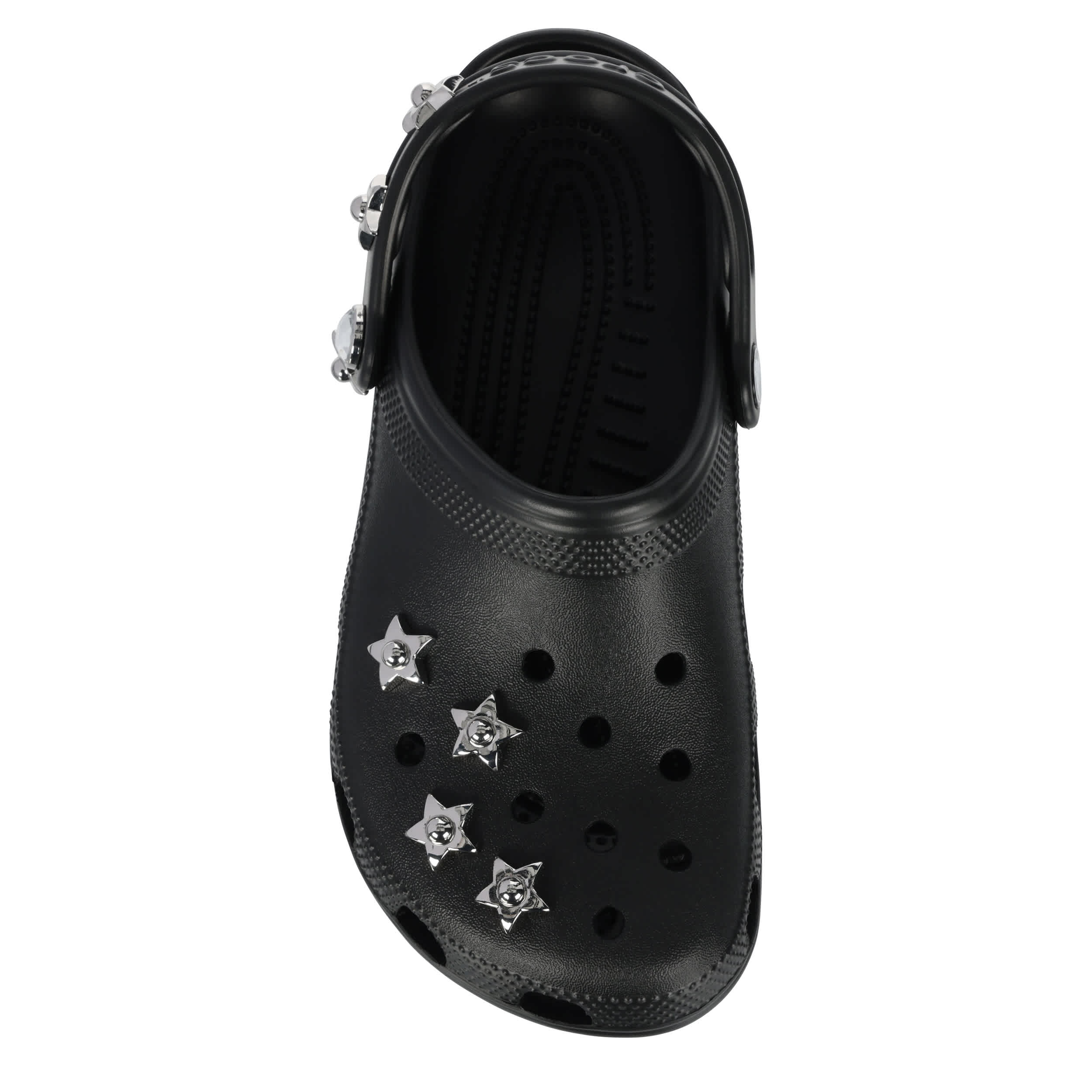 CROCS-WOMENS CLASSIC METAL MINIS CLOG-BLACK & SILVER