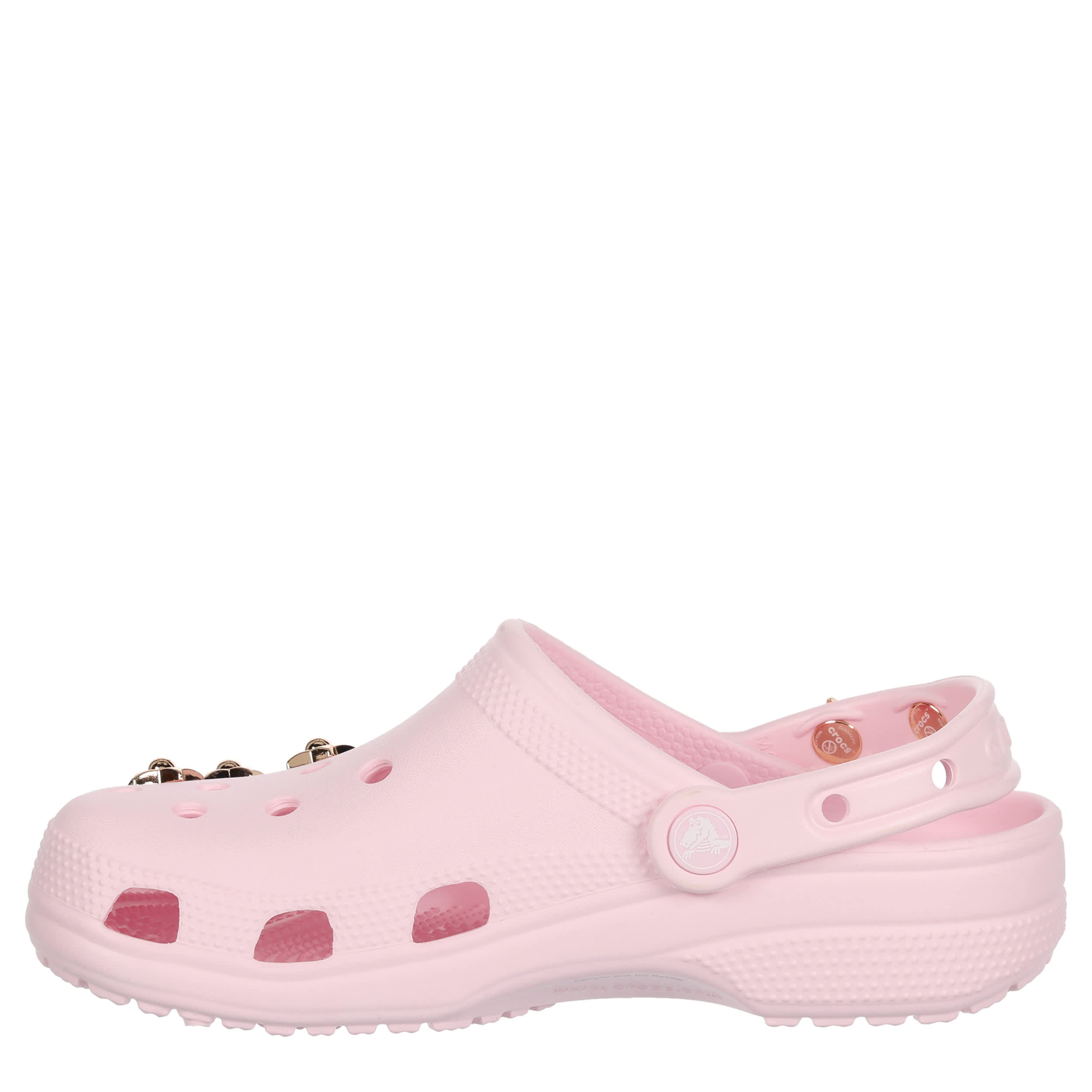 CROCS-WOMENS CLASSIC METAL MINIS CLOG-PINK & GOLD