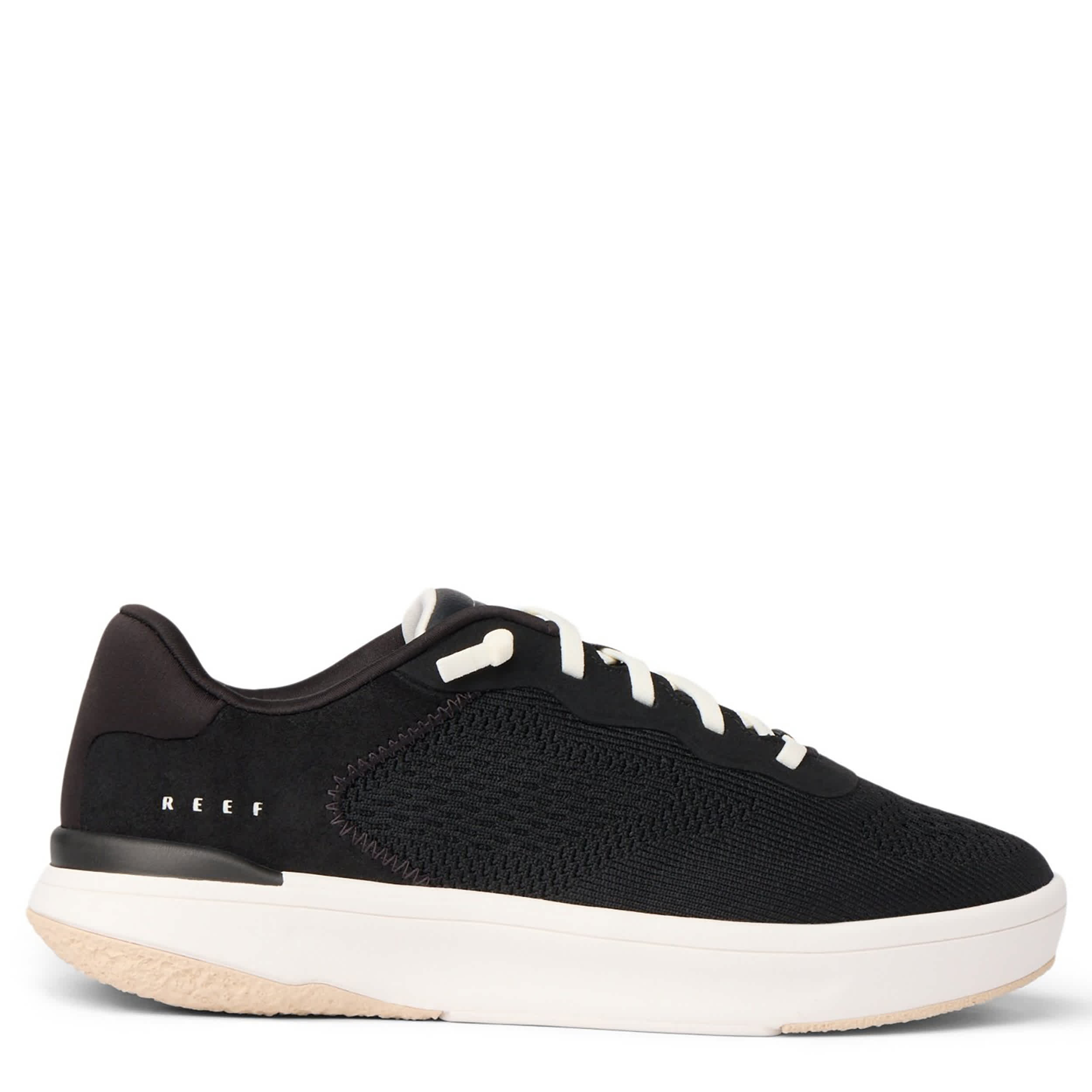 REEF-WOMENS SHORELINE DEL MAR SLIP ON SNEAKER-BLACK & WHITE