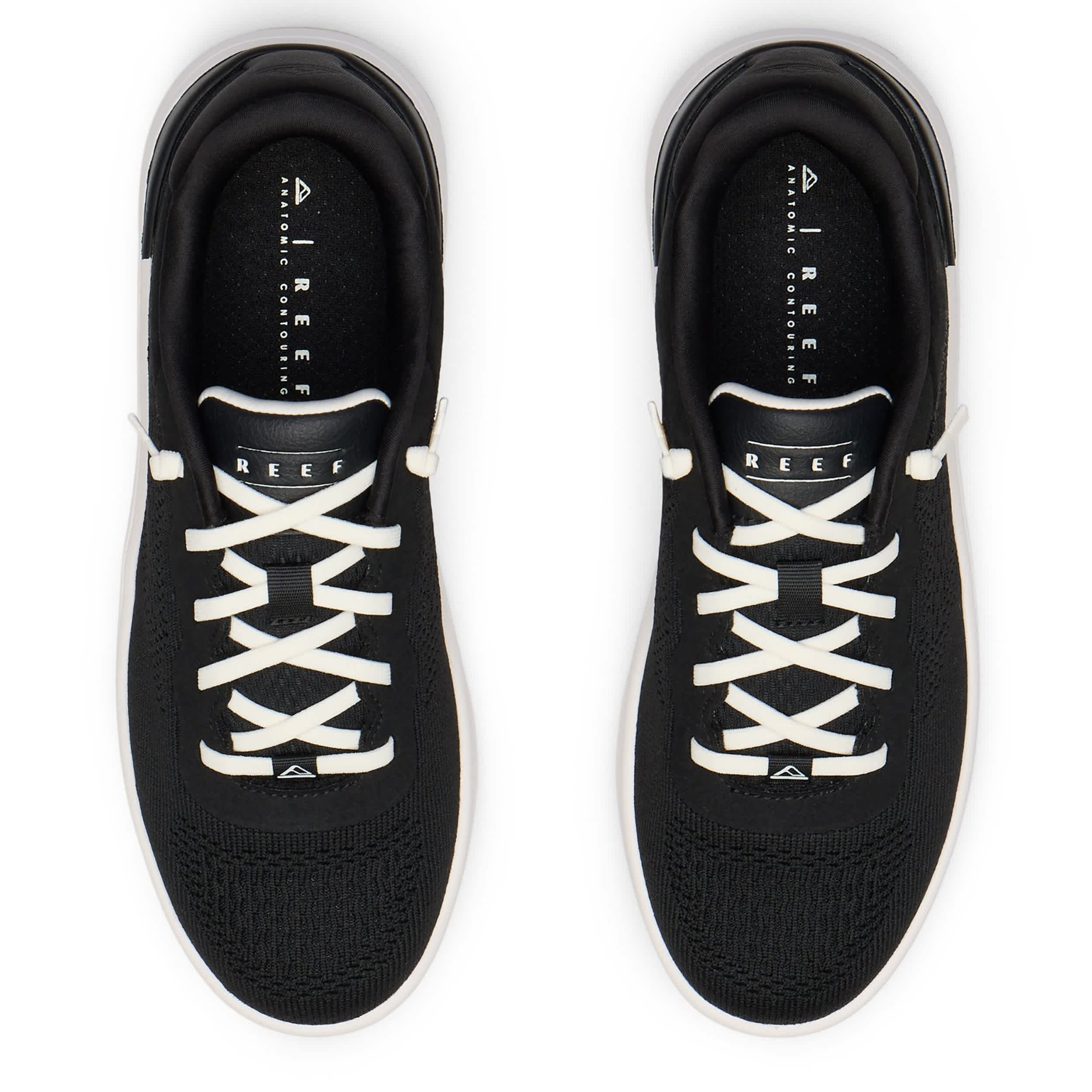 REEF-WOMENS SHORELINE DEL MAR SLIP ON SNEAKER-BLACK & WHITE
