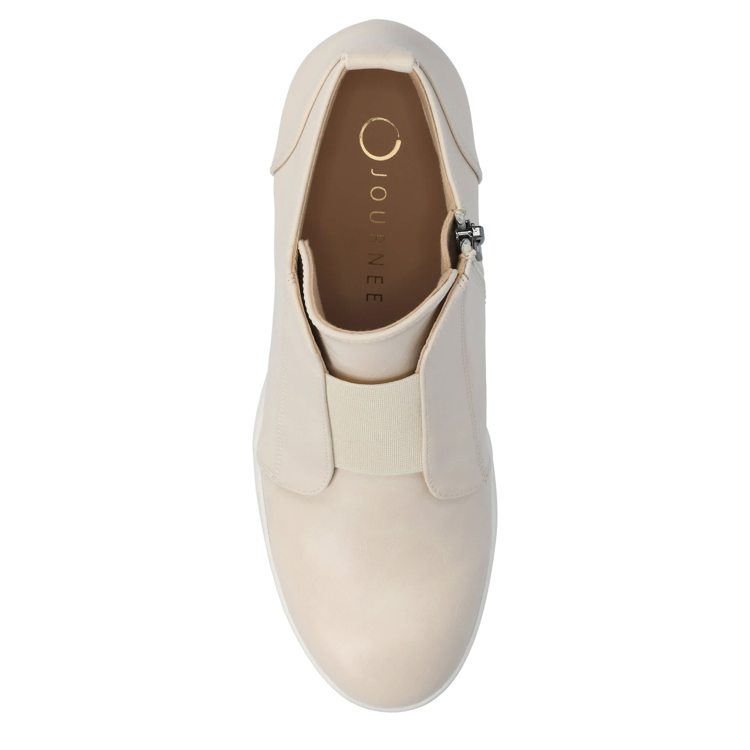 JOURNEE COLLECTION-WOMENS CLARA WEDGE SNEAKER-BEIGE & 