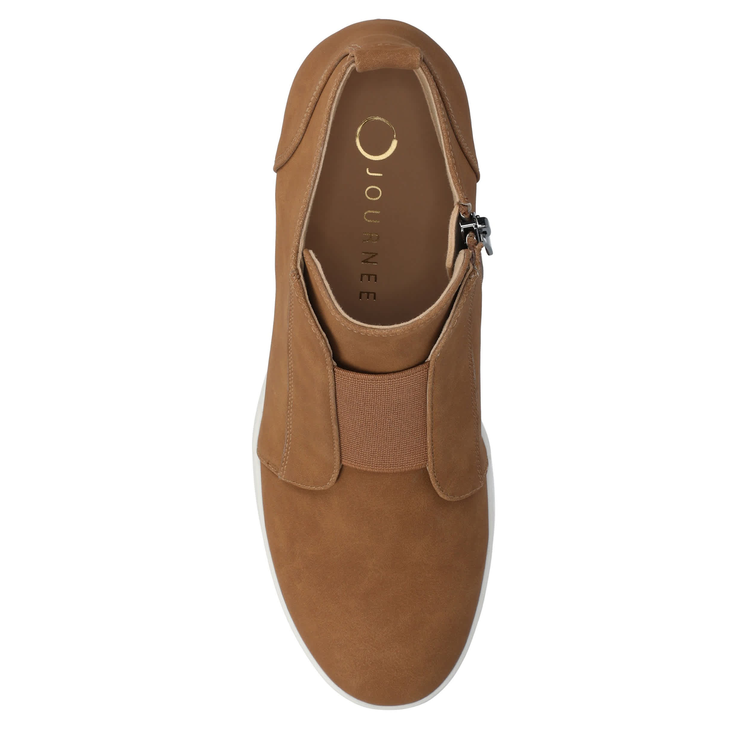 JOURNEE COLLECTION-WOMENS CLARA WEDGE SNEAKER-TAN & 