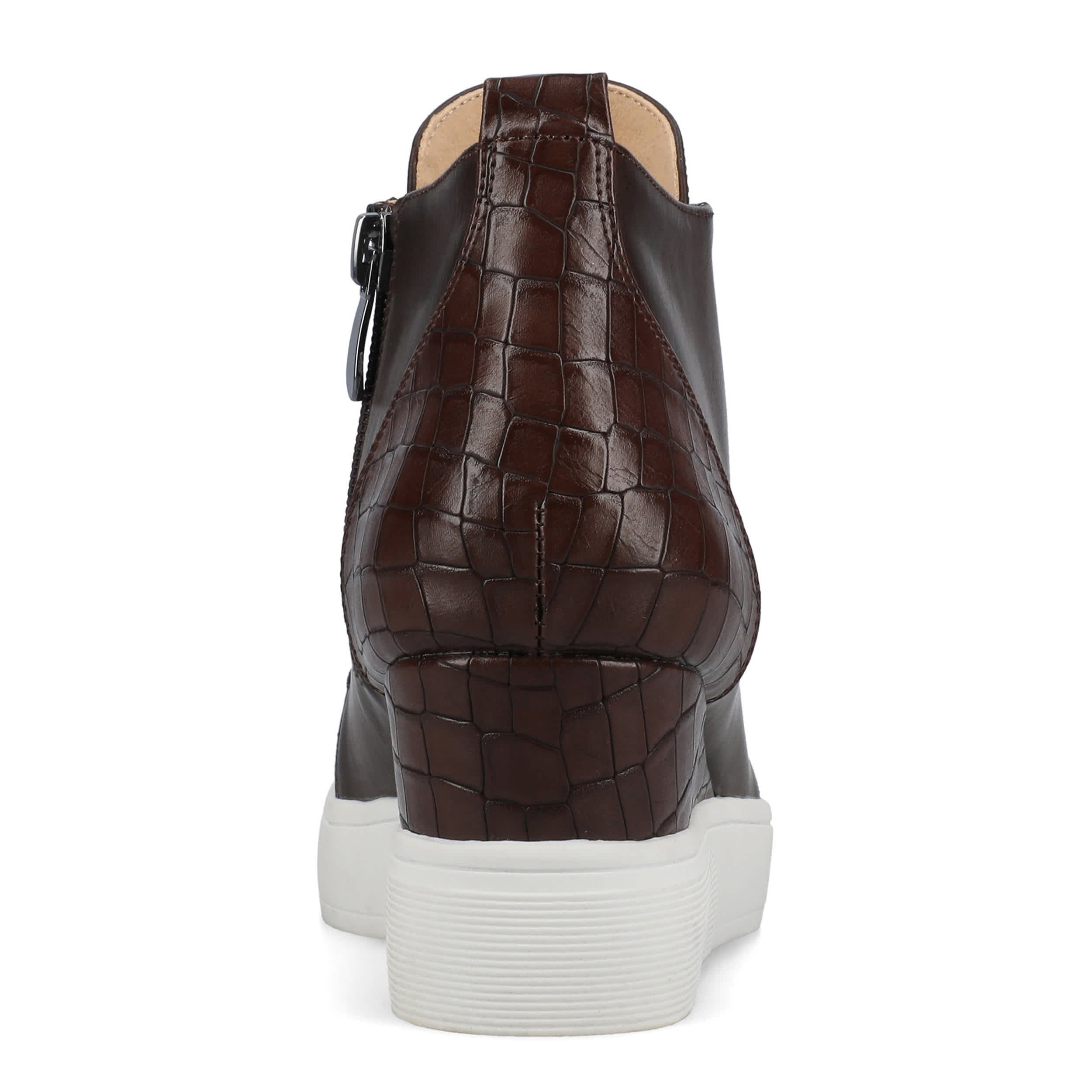 JOURNEE COLLECTION-WOMENS CLARA WEDGE SNEAKER-CHOCOLATE & 