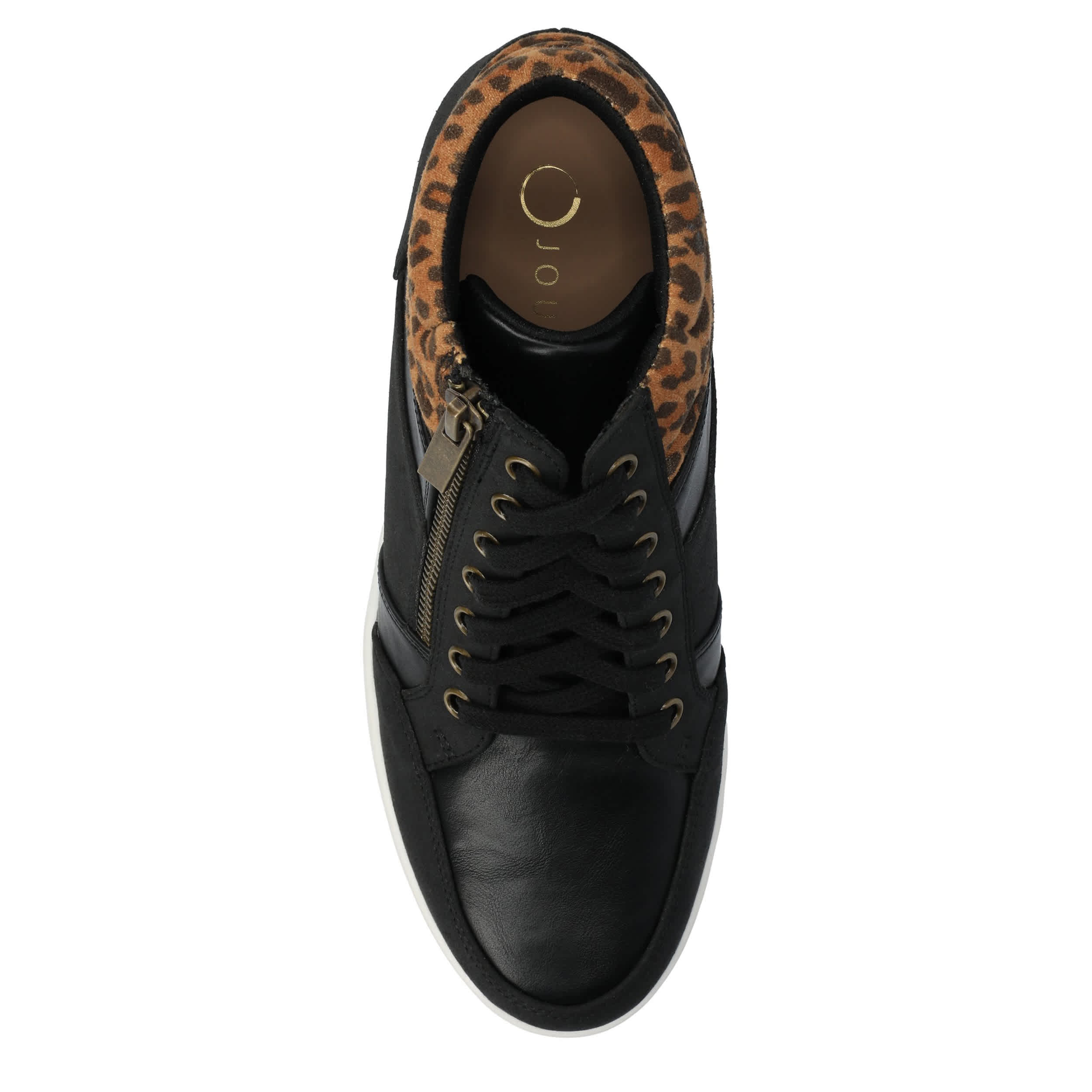 JOURNEE COLLECTION-WOMENS CLARITY WEDGE SNEAKER-LEOPARD & CAMEL