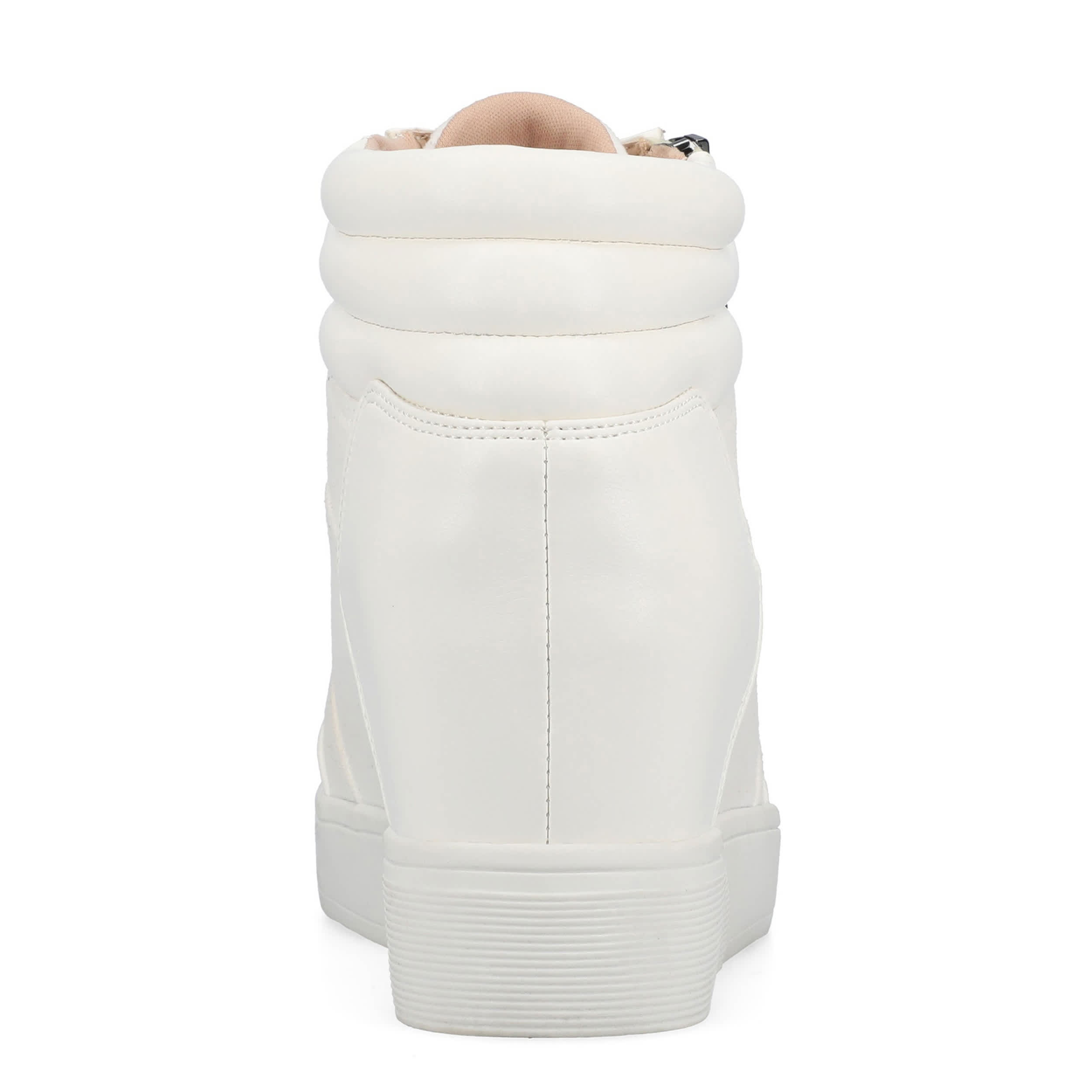 JOURNEE COLLECTION-WOMENS CLARITY WEDGE SNEAKER-WHITE & 