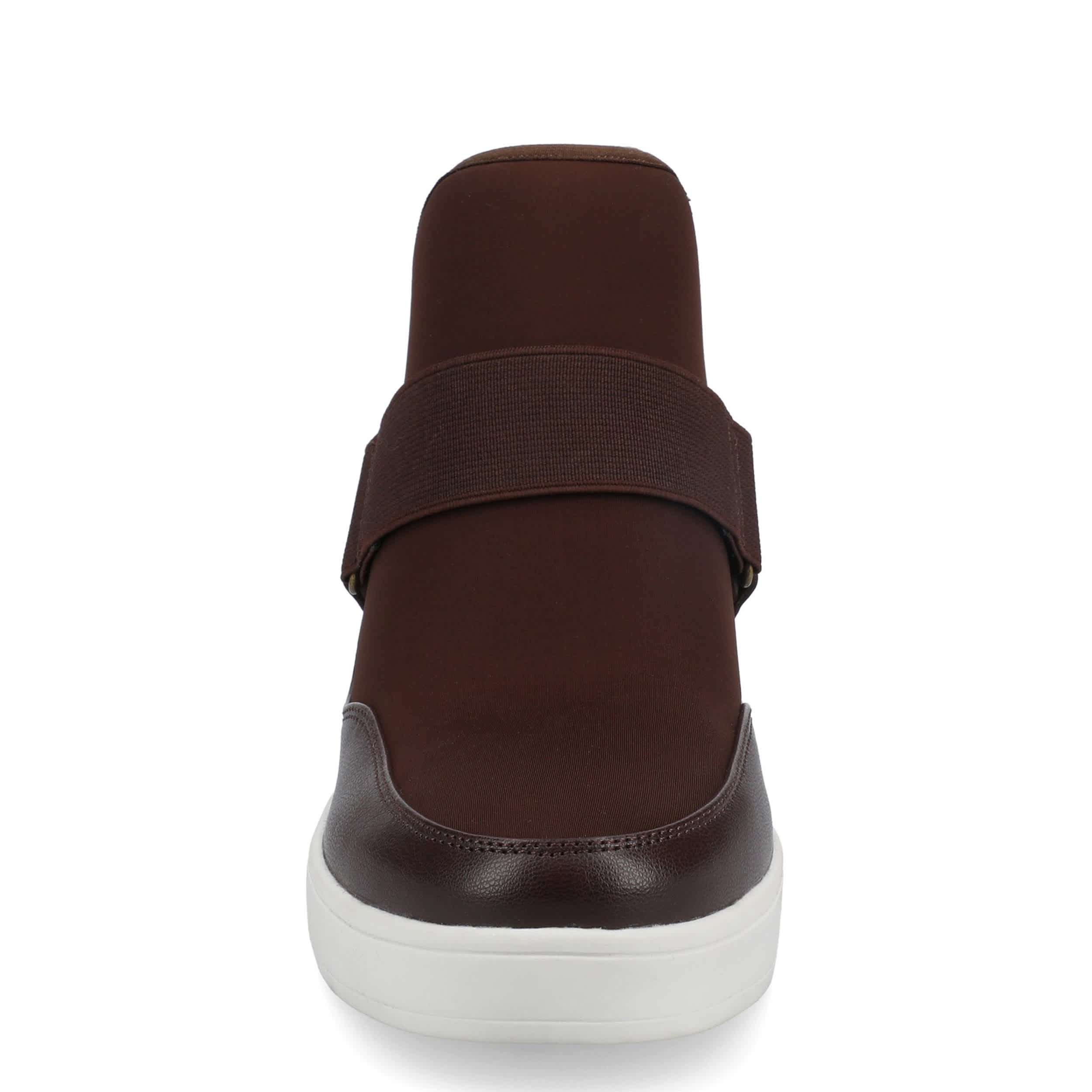 JOURNEE COLLECTION-WOMENS DAMARI WEDGE SNEAKER-CHOCOLATE & 