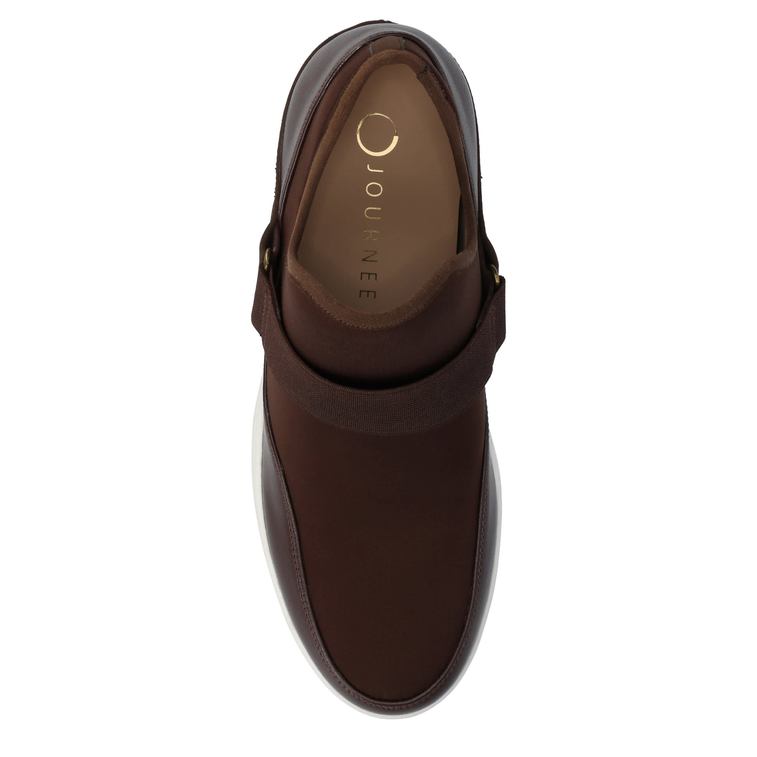JOURNEE COLLECTION-WOMENS DAMARI WEDGE SNEAKER-CHOCOLATE & 