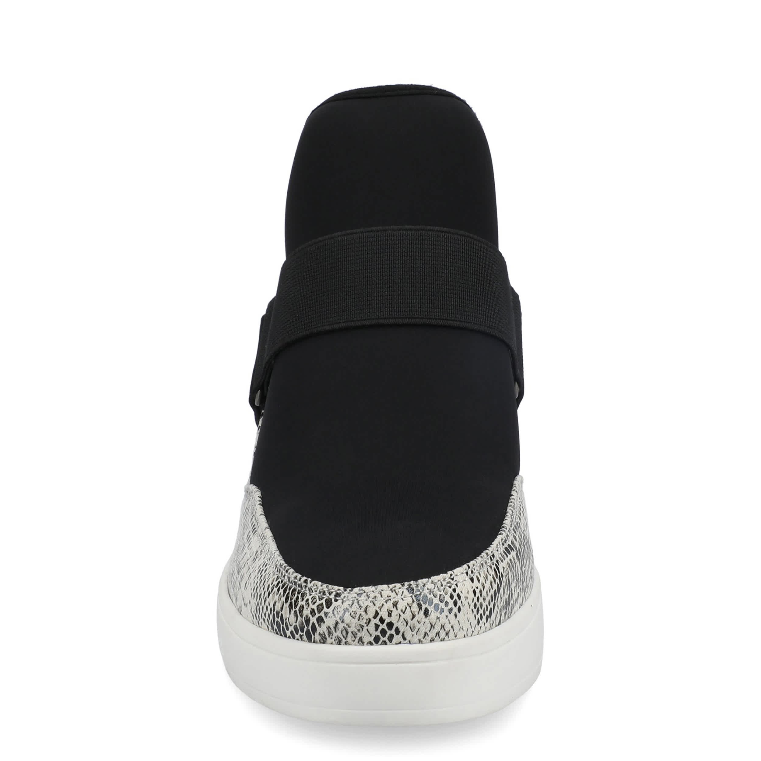 JOURNEE COLLECTION-WOMENS DAMARI WEDGE SNEAKER-SNAKE & 