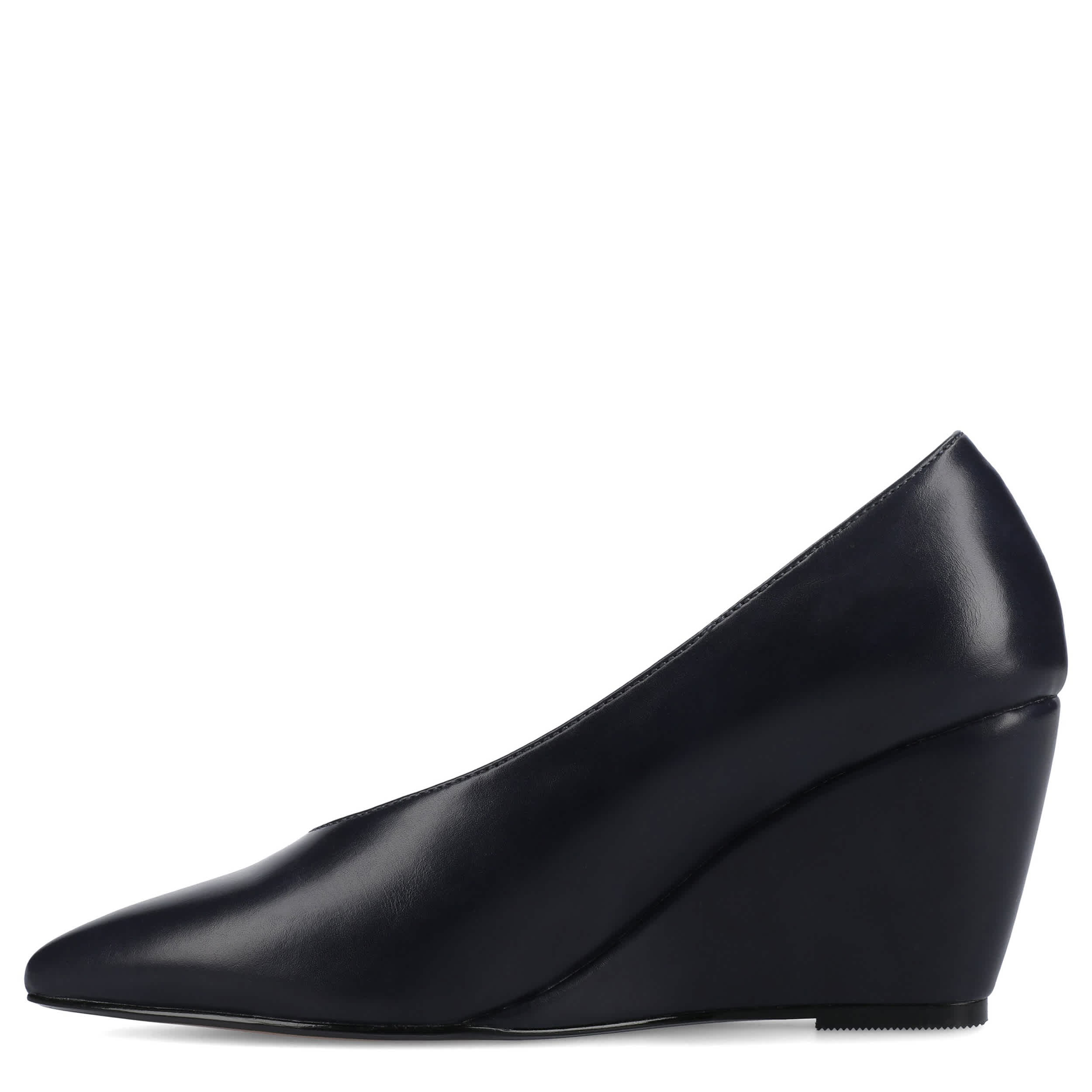 JOURNEE COLLECTION-WOMENS DANIKA WEDGE-NAVY & 