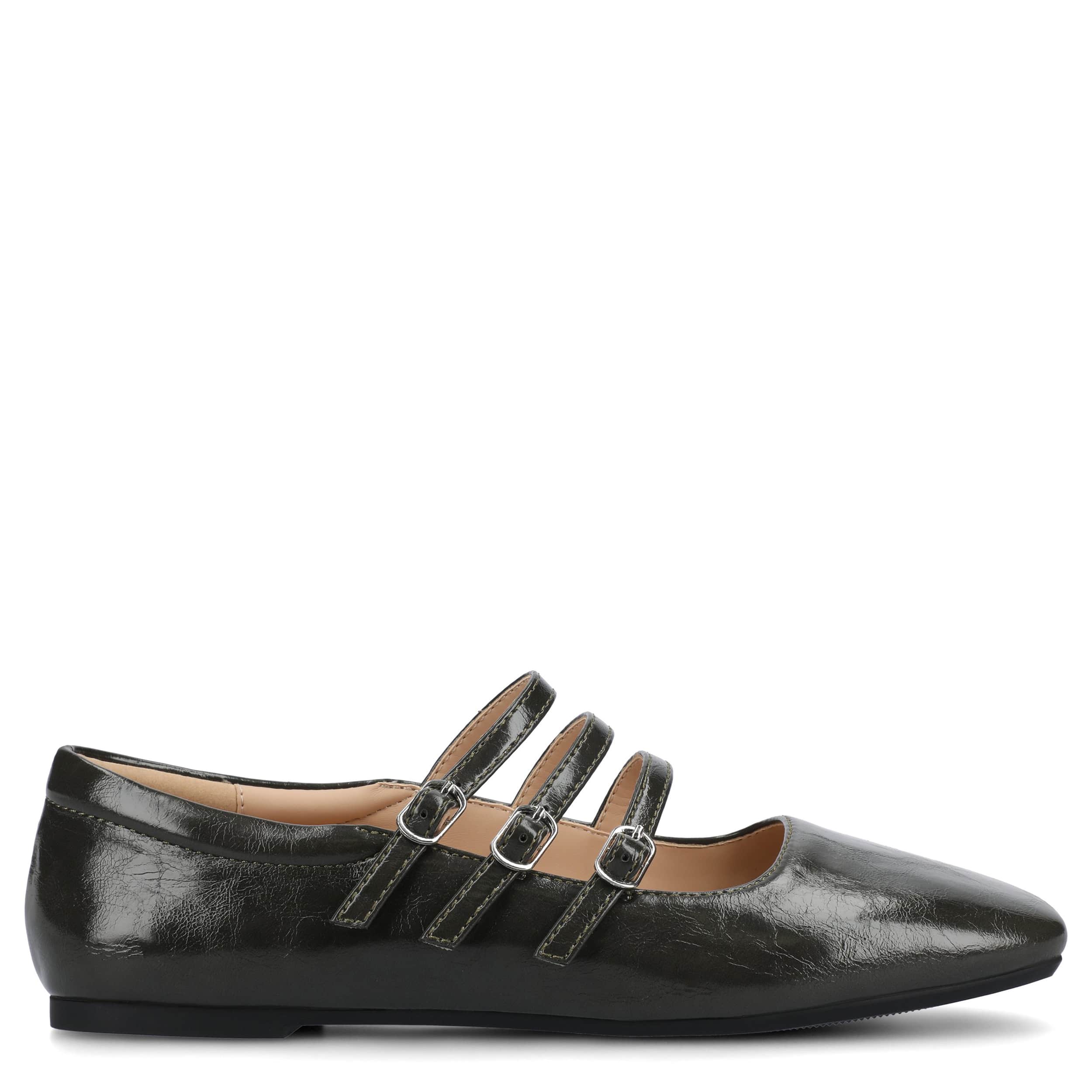 JOURNEE COLLECTION-WOMENS DARLIN FLAT-OLIVE & 