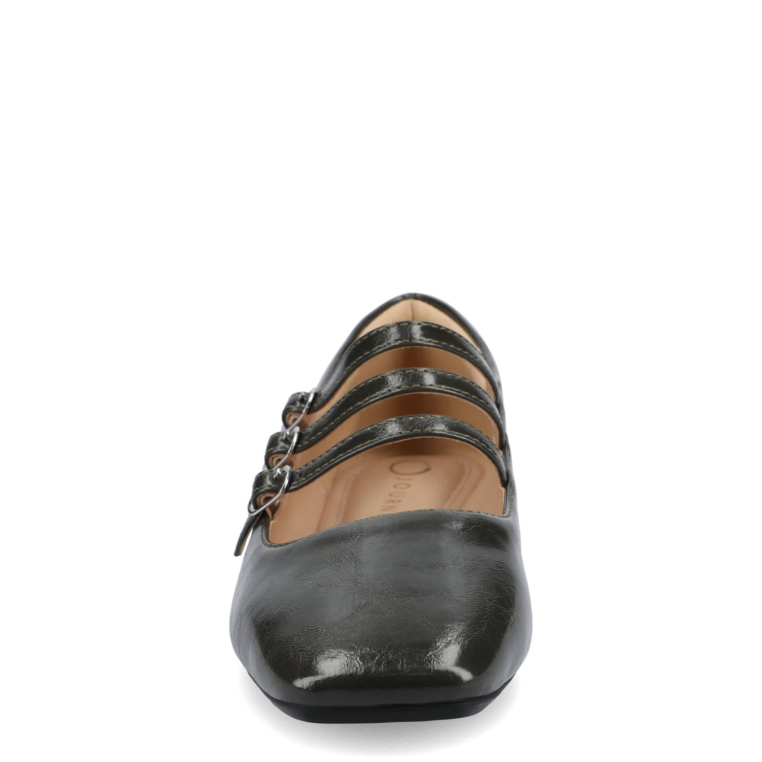 JOURNEE COLLECTION-WOMENS DARLIN FLAT-OLIVE & 