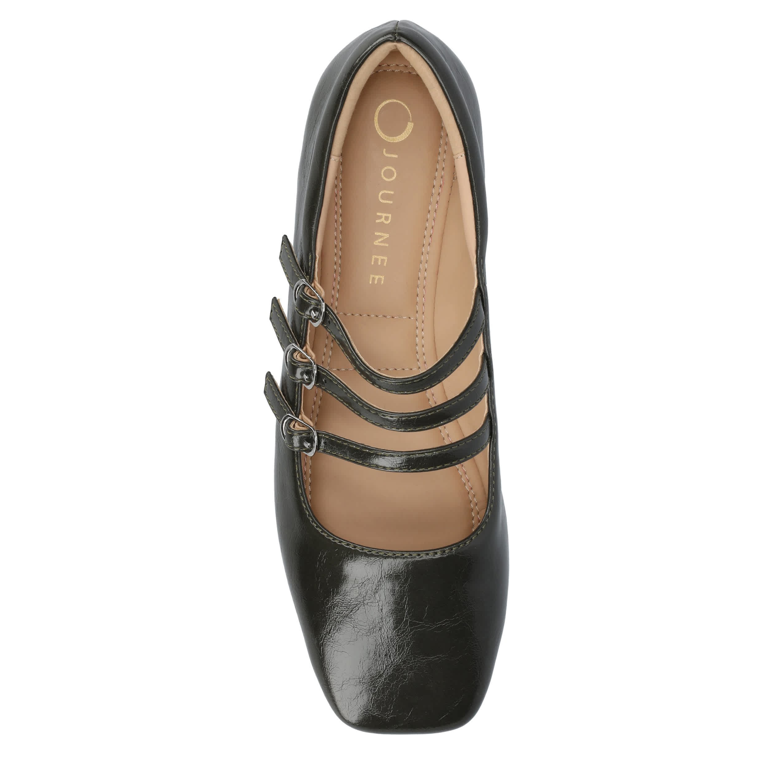 JOURNEE COLLECTION-WOMENS DARLIN FLAT-OLIVE & 