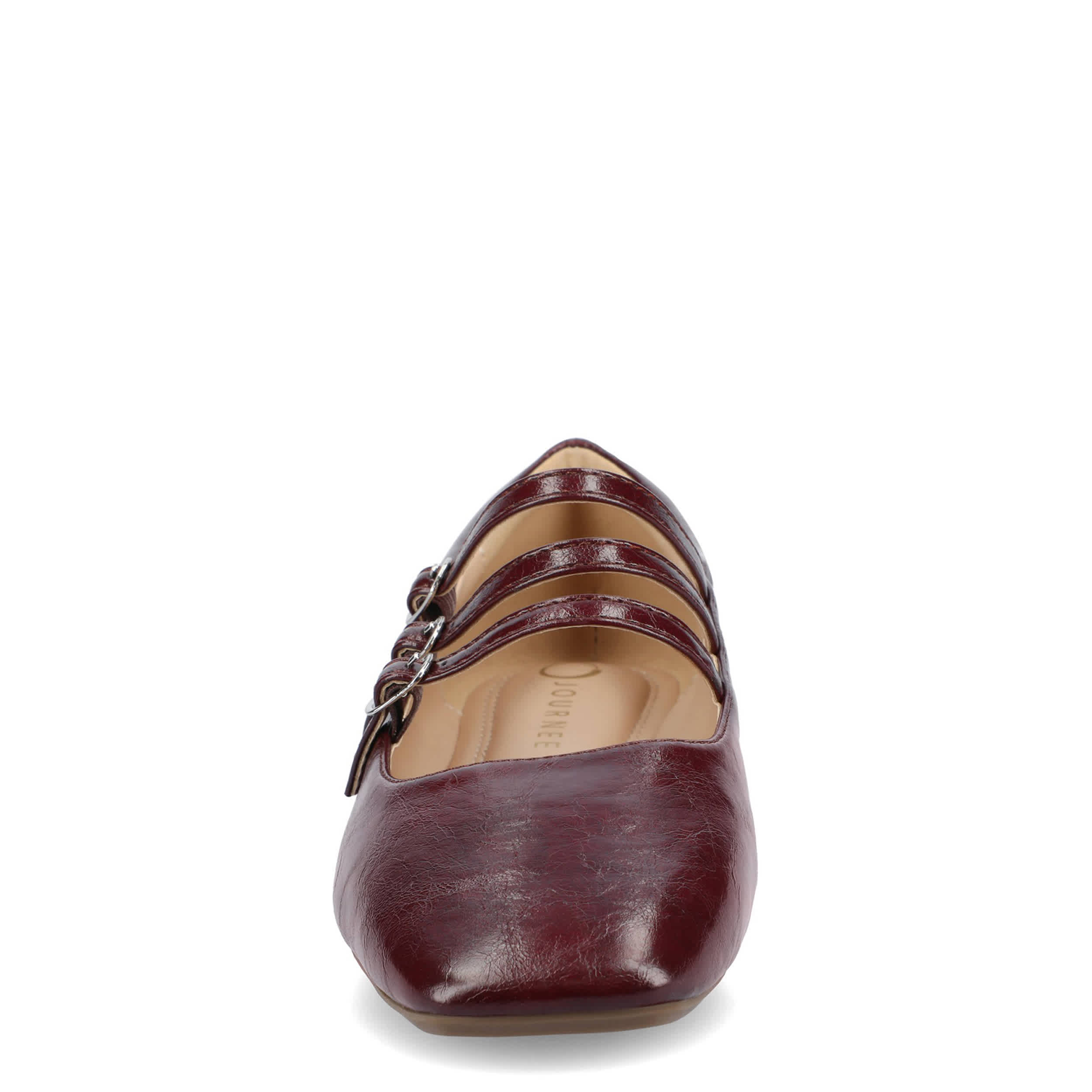 JOURNEE COLLECTION-WOMENS DARLIN FLAT-BURGUNDY & 