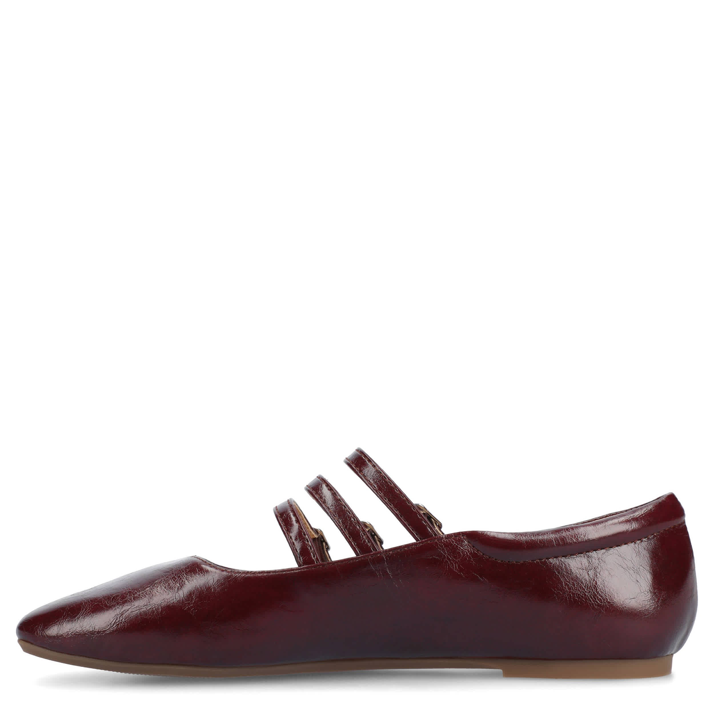 JOURNEE COLLECTION-WOMENS DARLIN FLAT-BURGUNDY & 