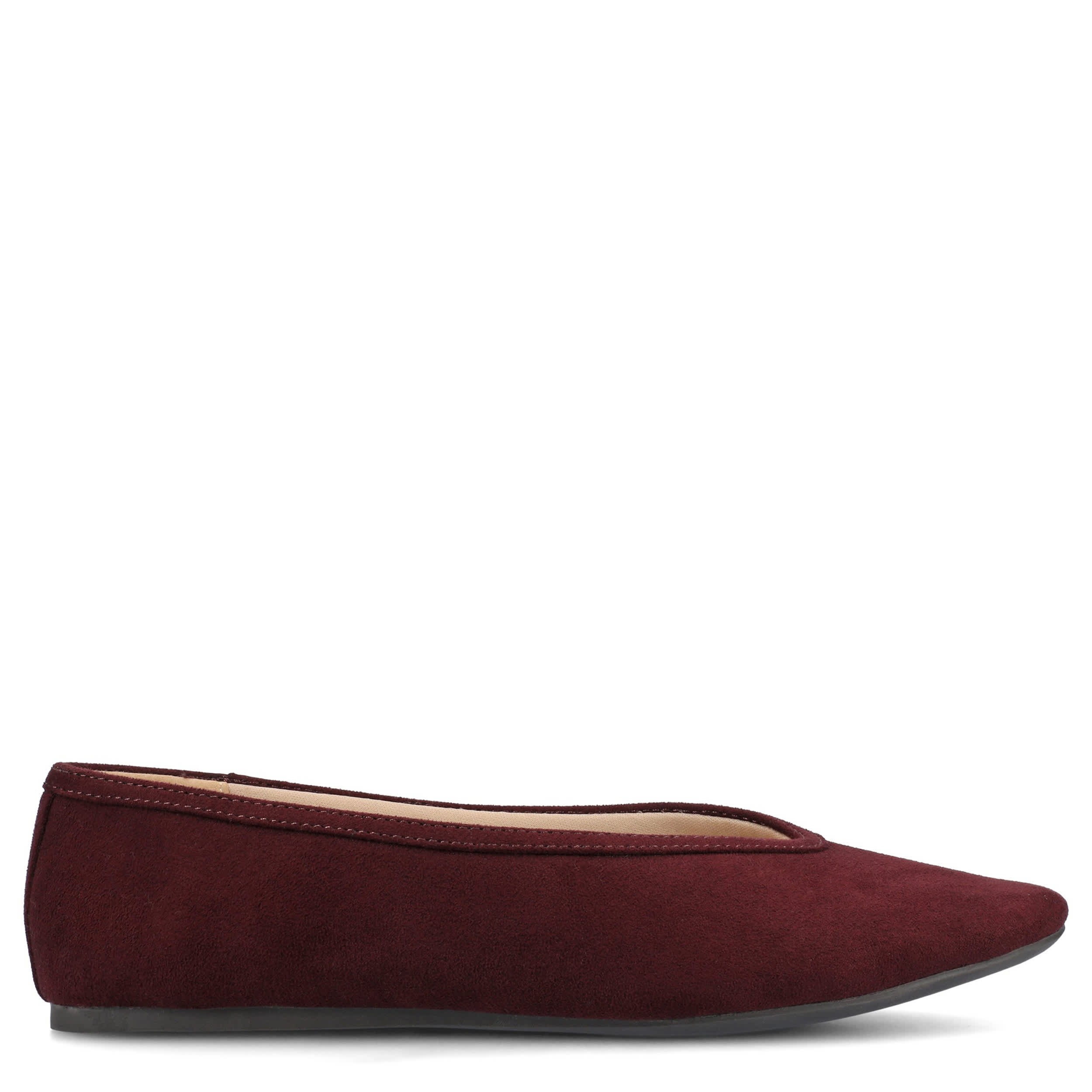 JOURNEE COLLECTION-WOMENS FORTUNE FLAT-BURGUNDY & 